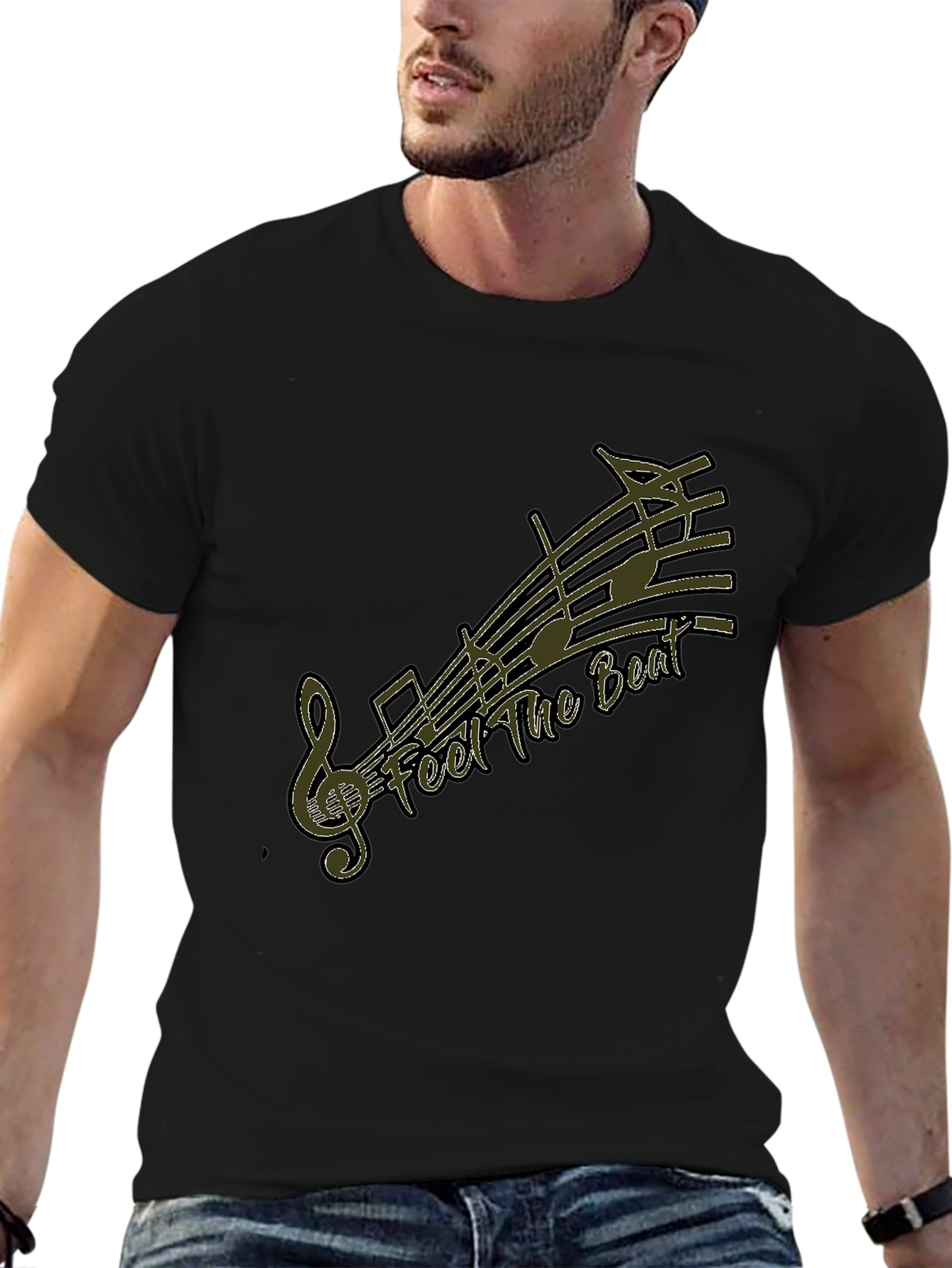 Feel The Beat Graphic Tee - Black