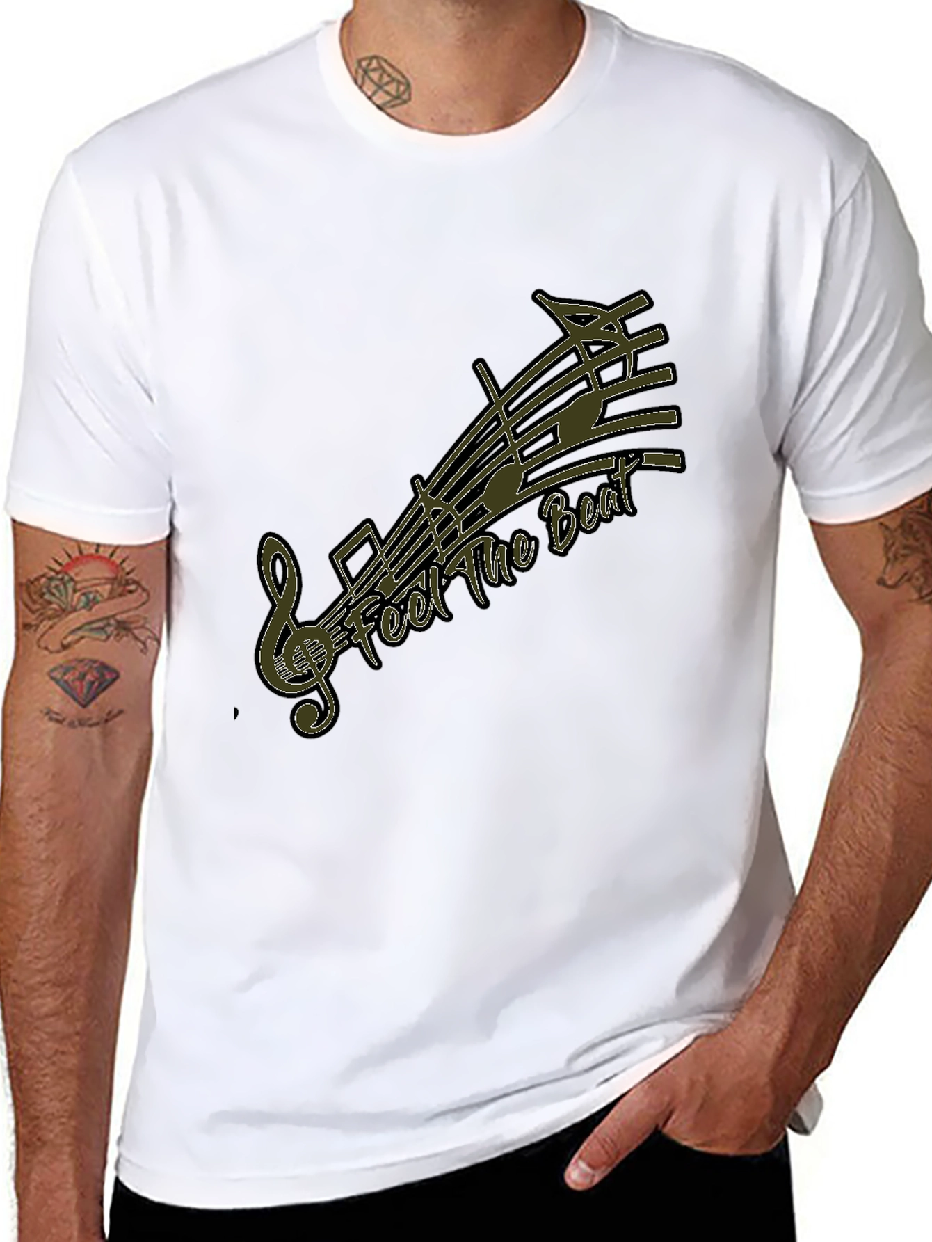 Feel The Beat Graphic Tee - Black
