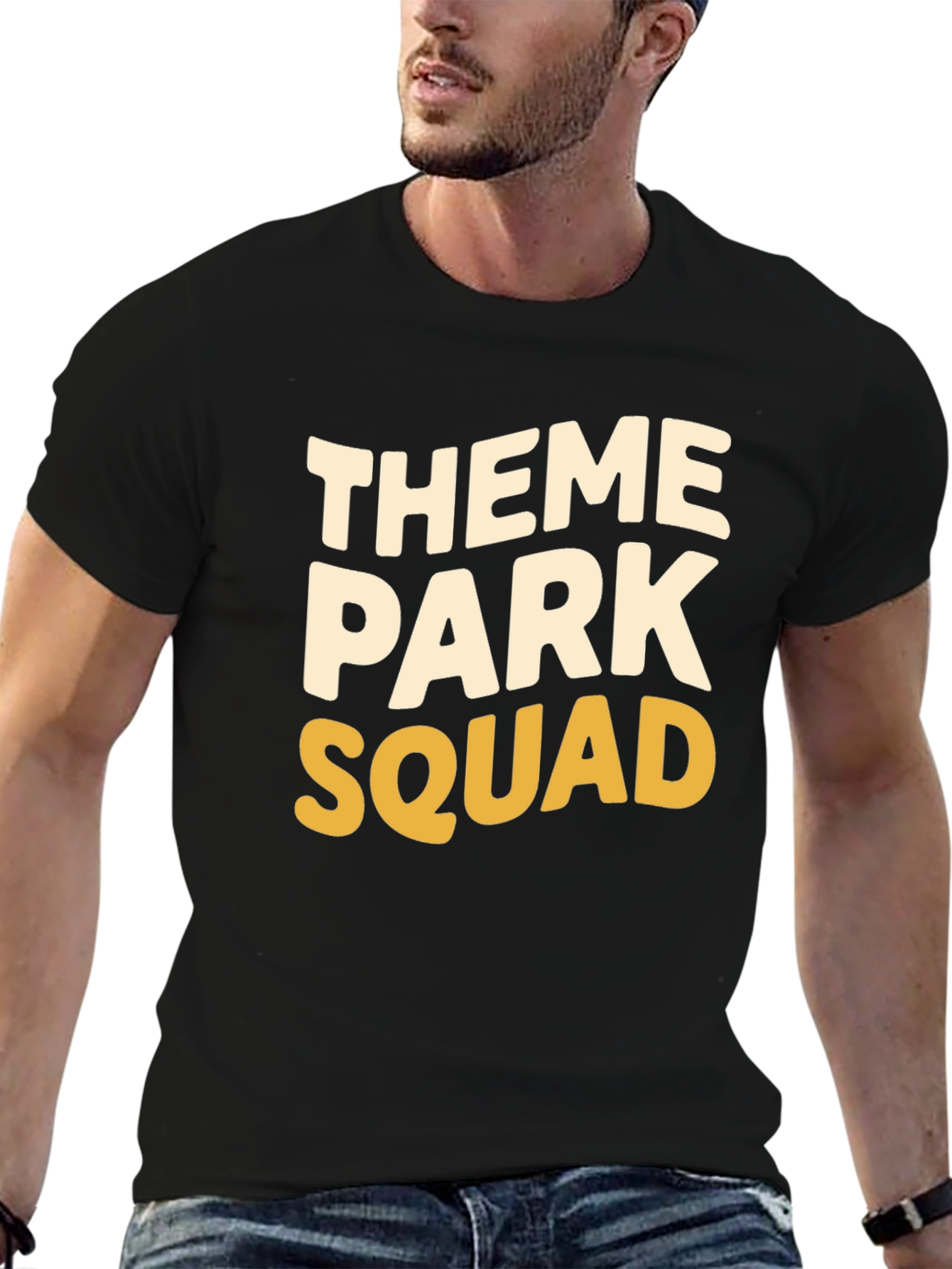 Theme Park Squad T-Shirt - Comfortable Black Tee