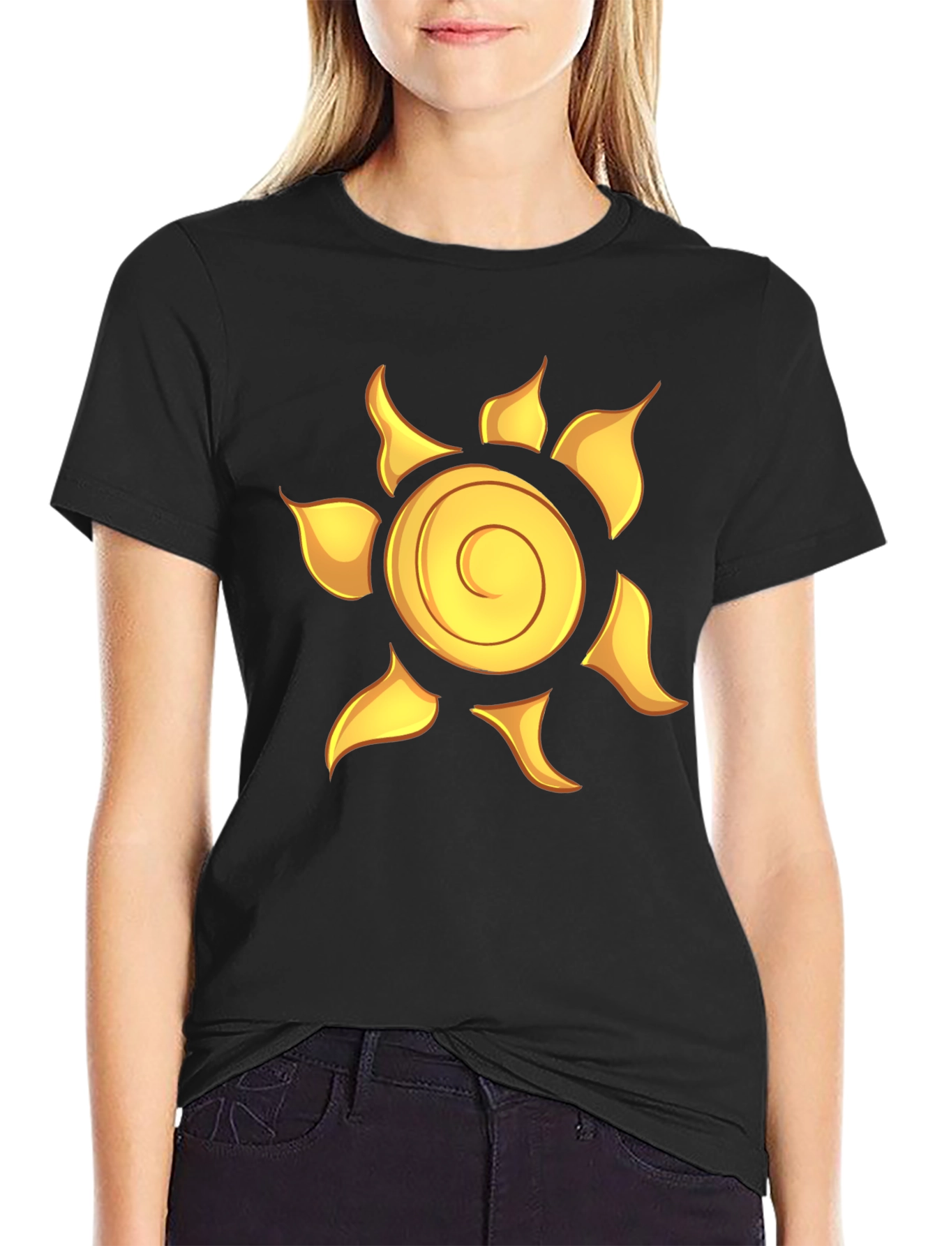 Rapunzel Sun Symbol T-Shirt Black