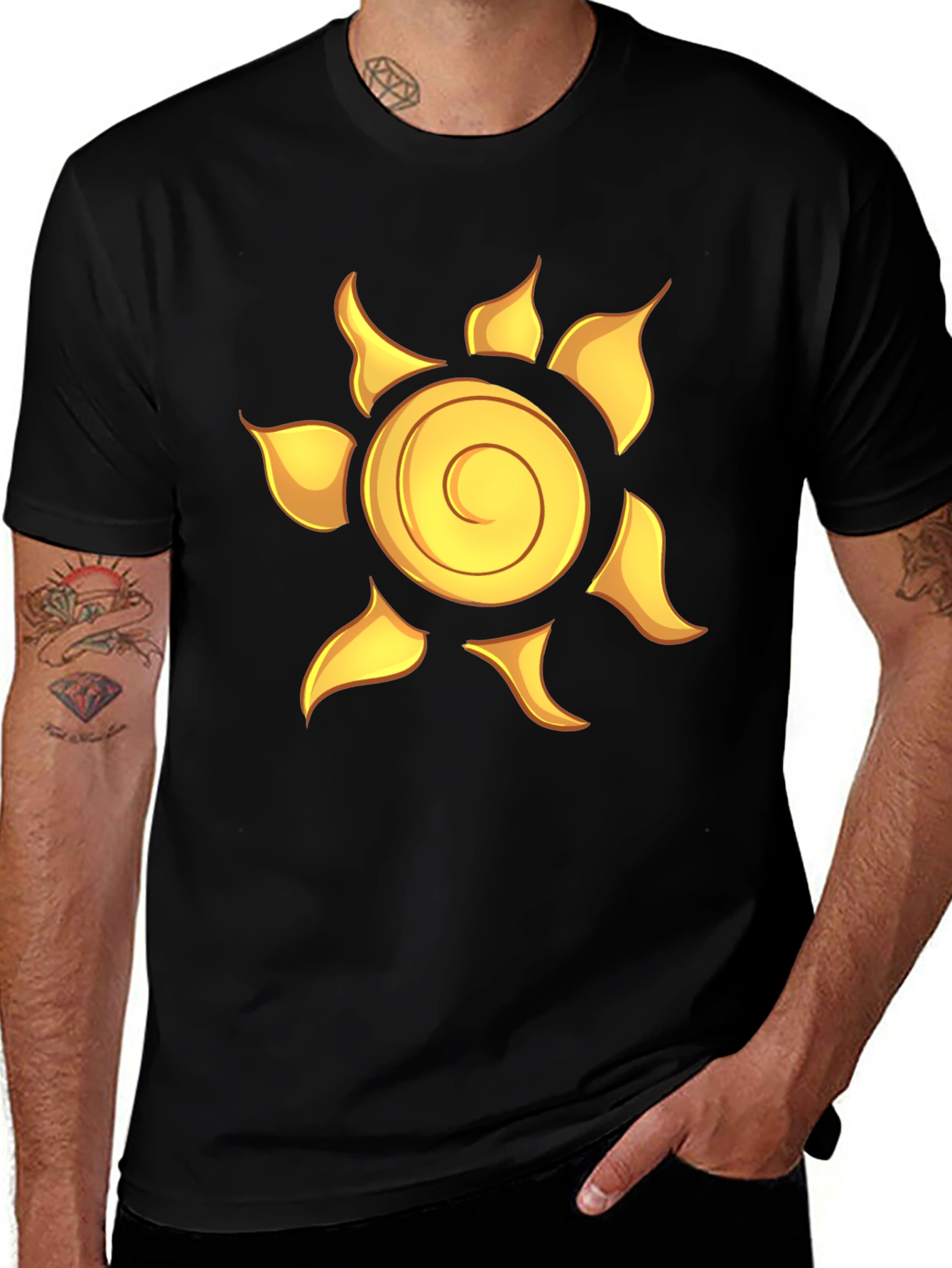 Rapunzel Sun Symbol T-Shirt Black