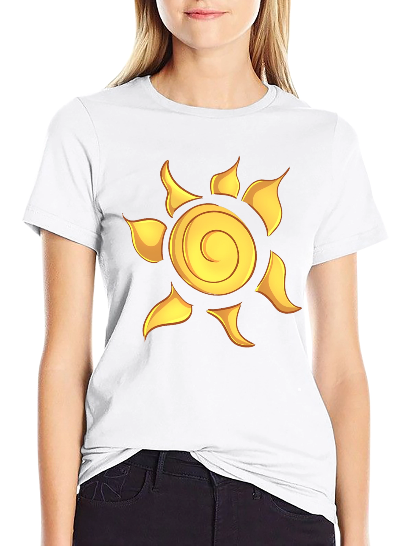 Rapunzel Sun Symbol T-Shirt Black