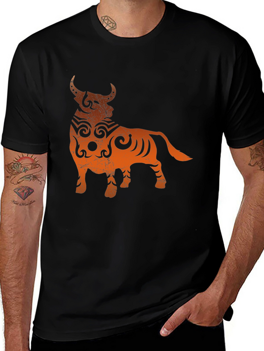 Taurus Graphic Tee - Black Cotton Blend