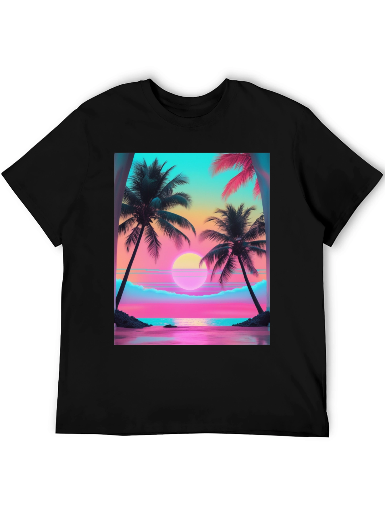 Sunset Palm Tree Graphic Tee