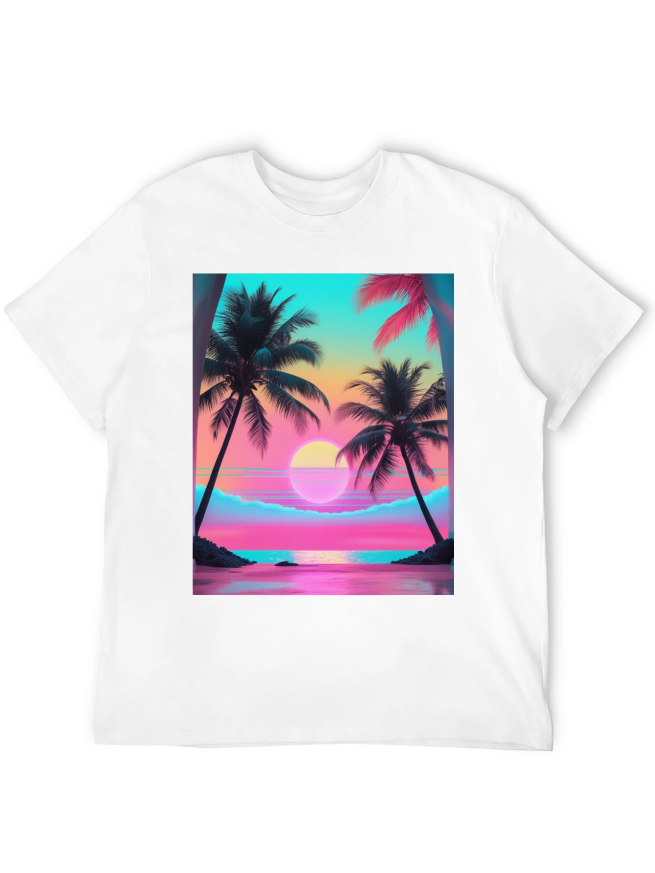 Sunset Palm Tree Graphic Tee