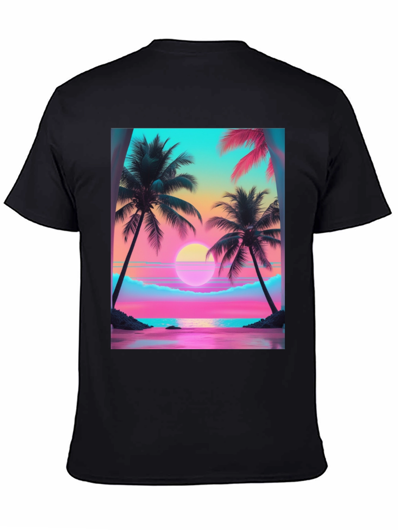 Sunset Palm Tree Graphic Tee