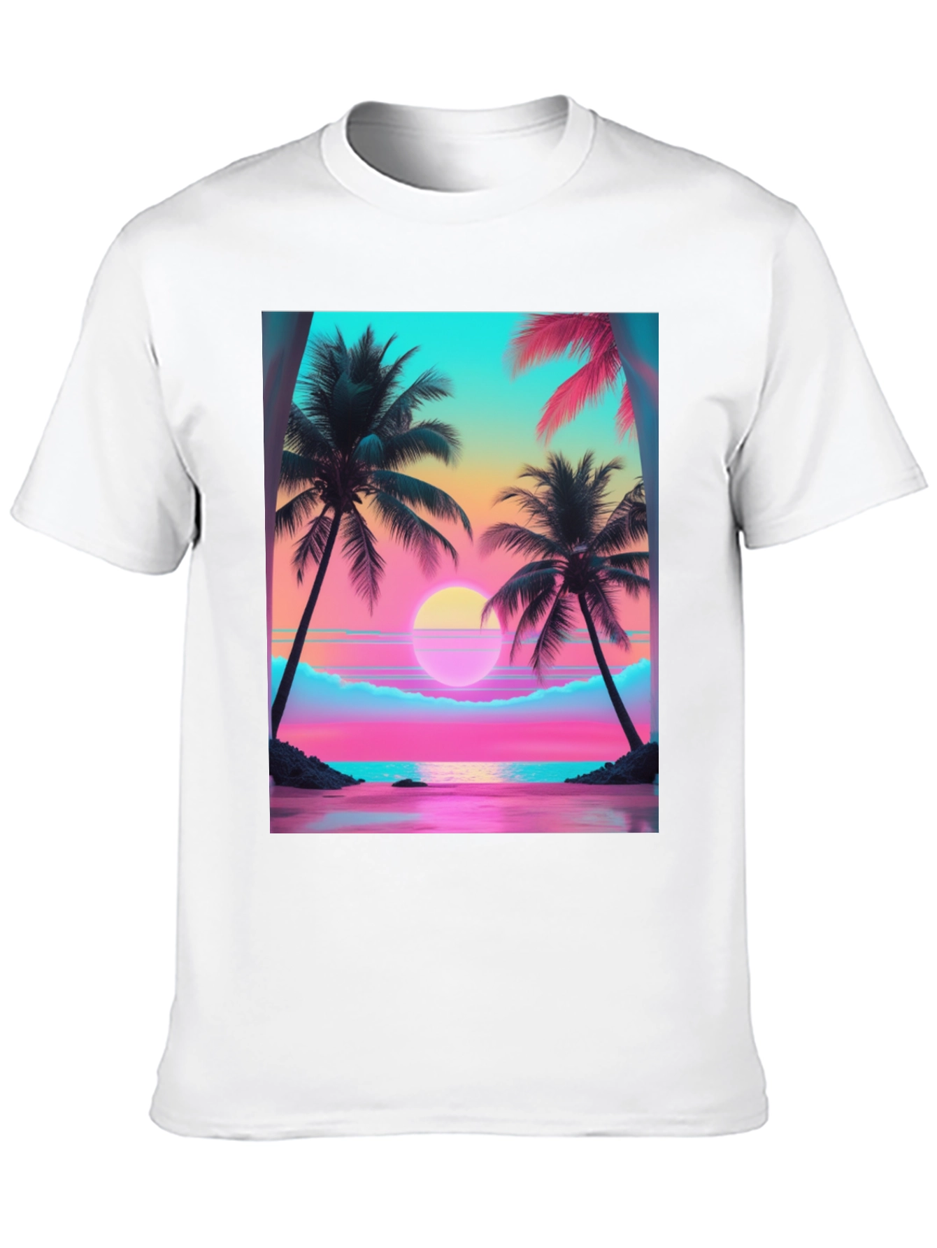 Sunset Palm Tree Graphic Tee