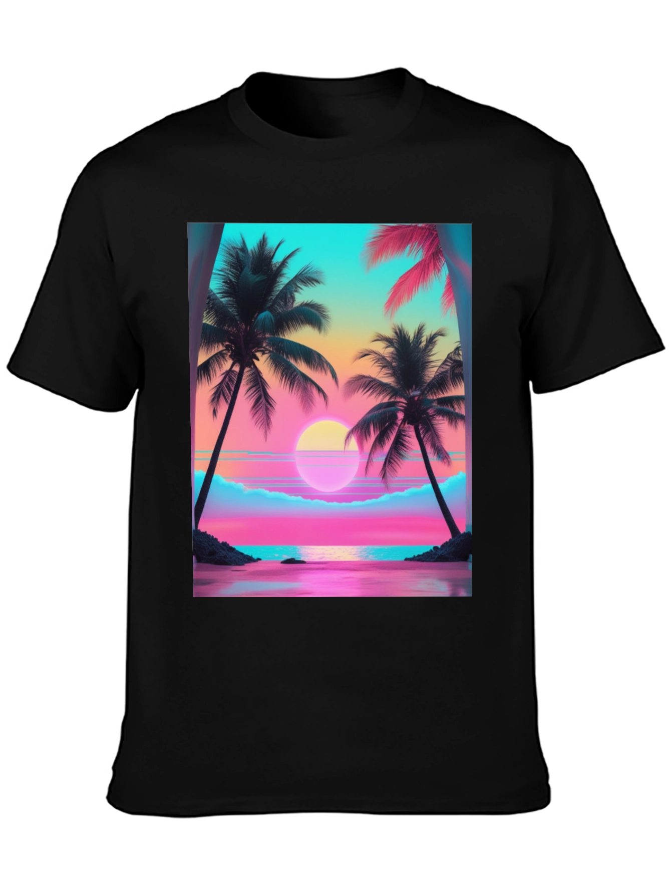 Sunset Palm Tree Graphic Tee