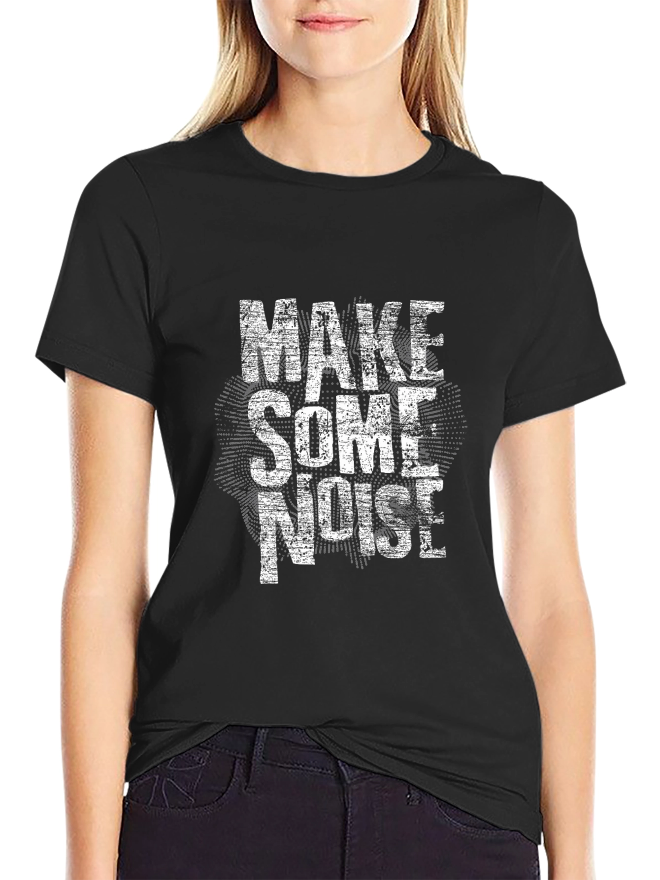Make Some Noise Graphic Tee - Black