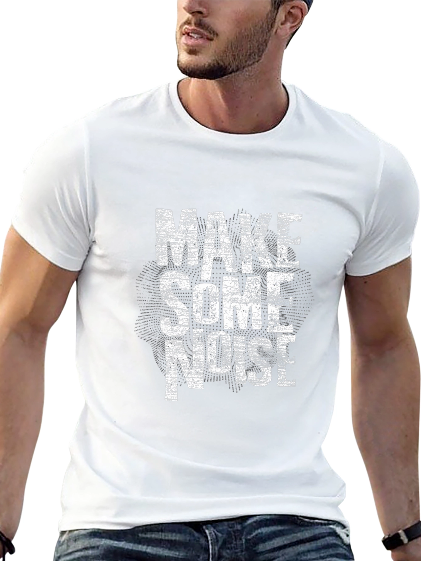 Make Some Noise Graphic Tee - Black