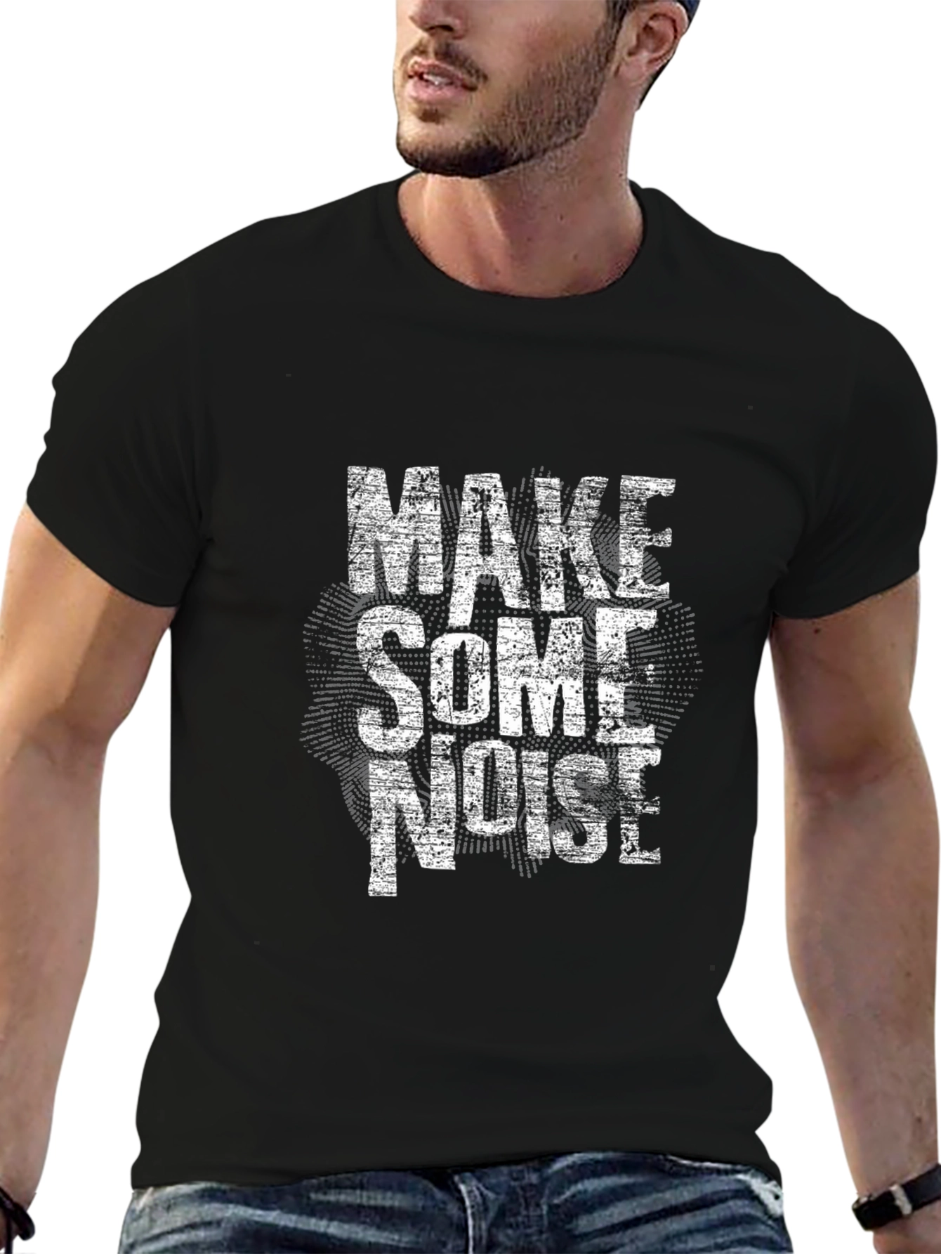 Make Some Noise Graphic Tee - Black