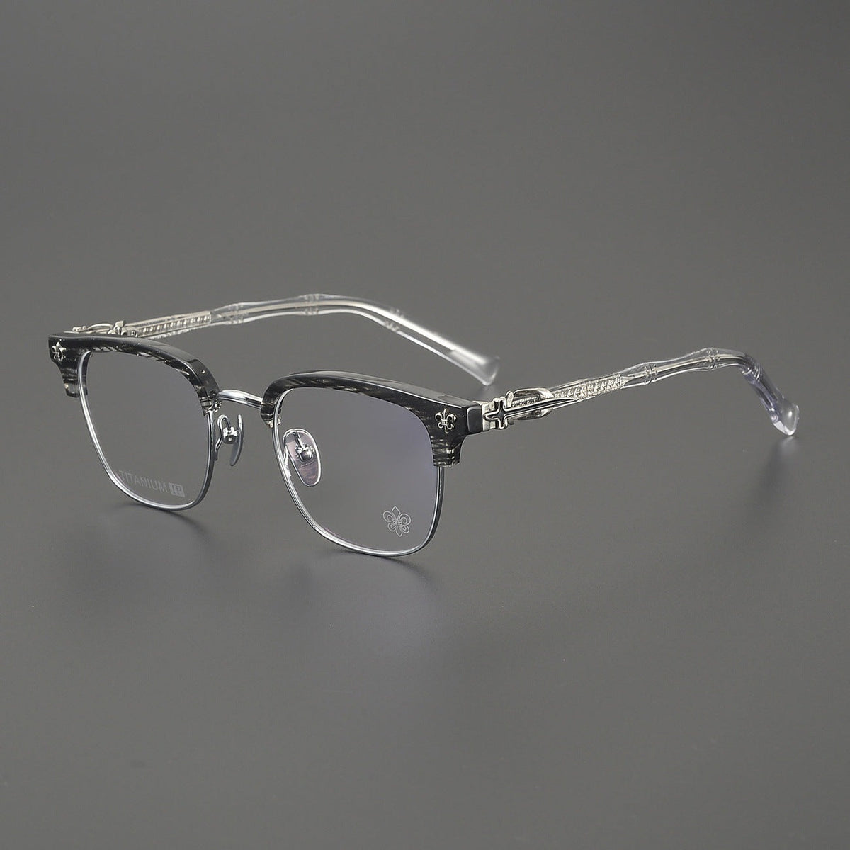 Chrome Hearts Hand-Engraved Vintage Browline Eyeglasses