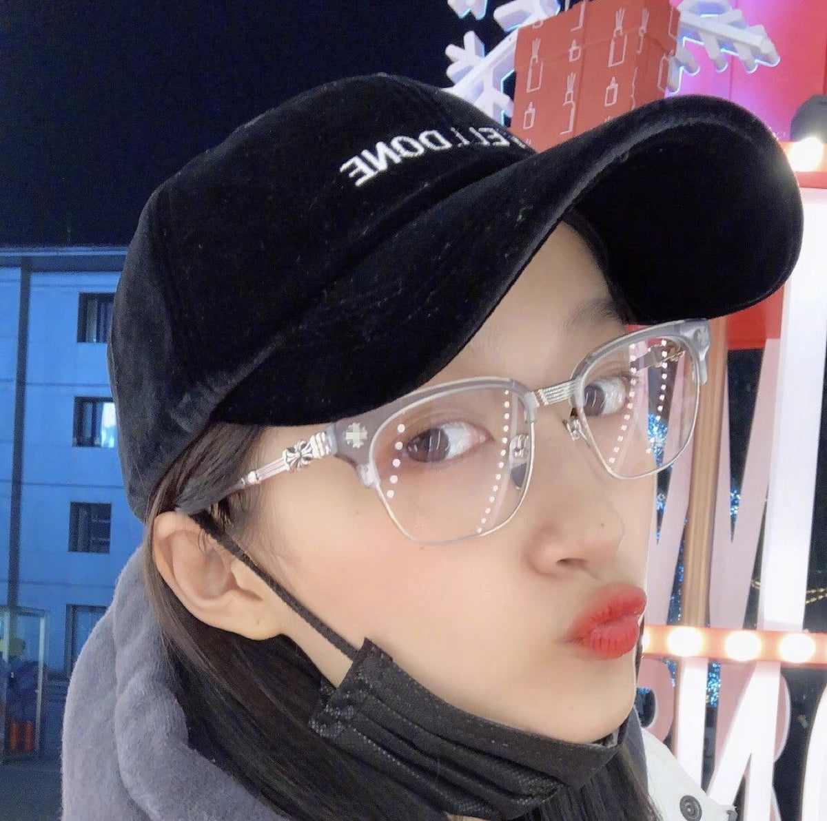 chrome hearts retro half-frame glasses frames