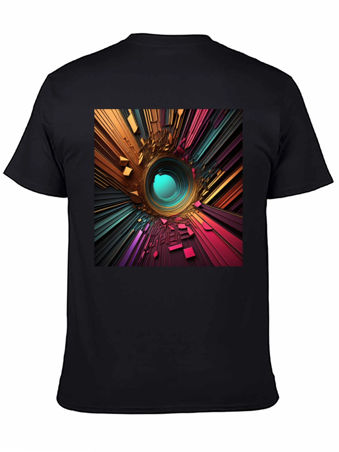 Abstract Portal Graphic Tee - Modern Style