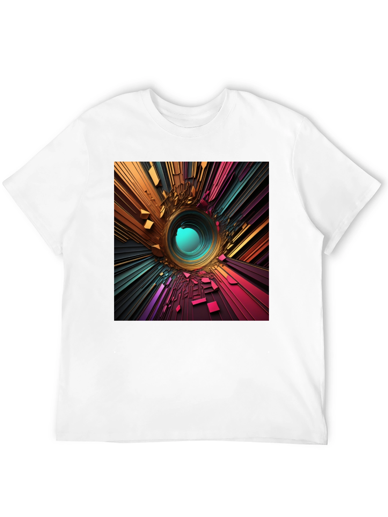 Abstract Portal Graphic Tee - Modern Style