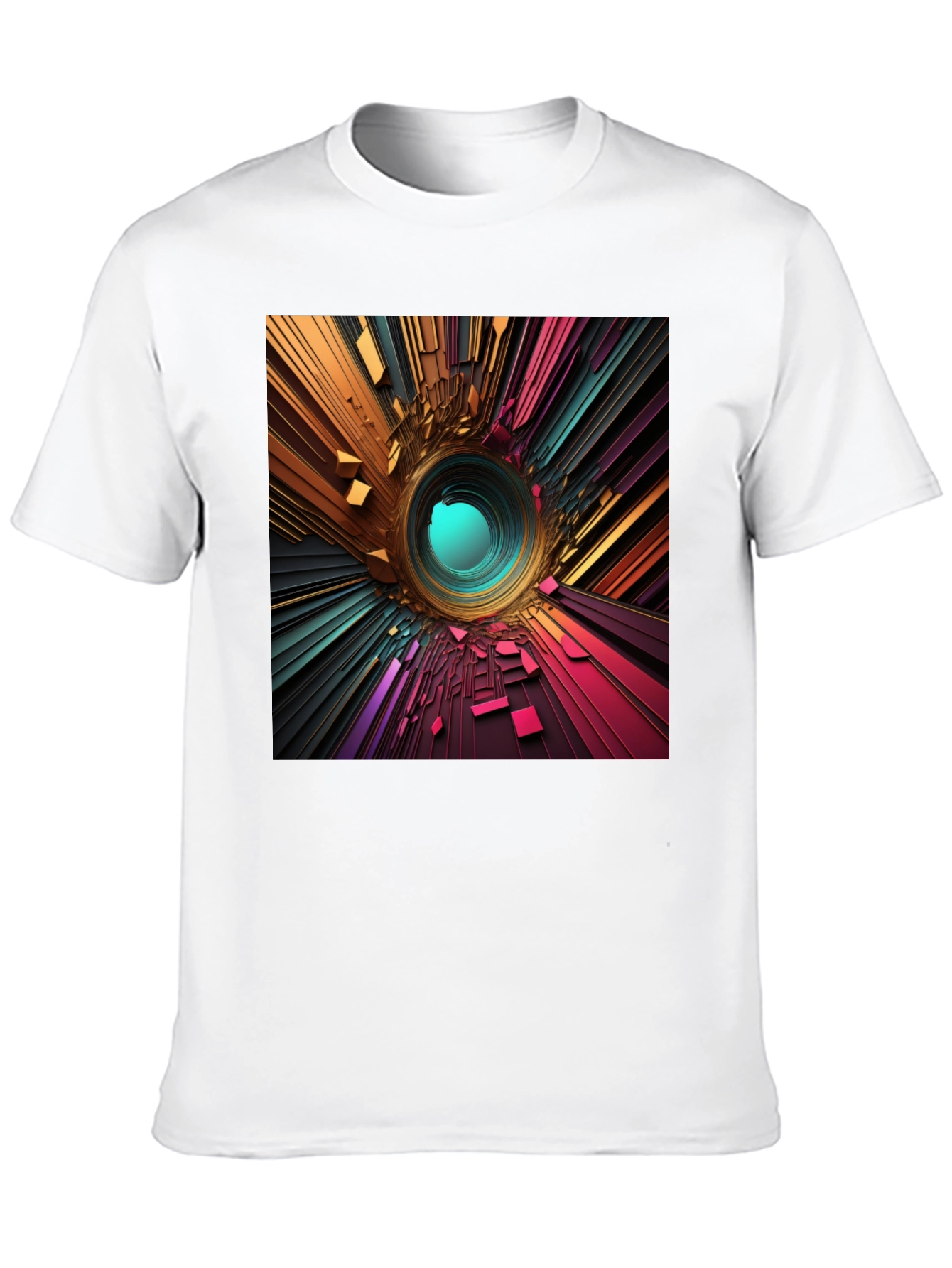 Abstract Portal Graphic Tee - Modern Style