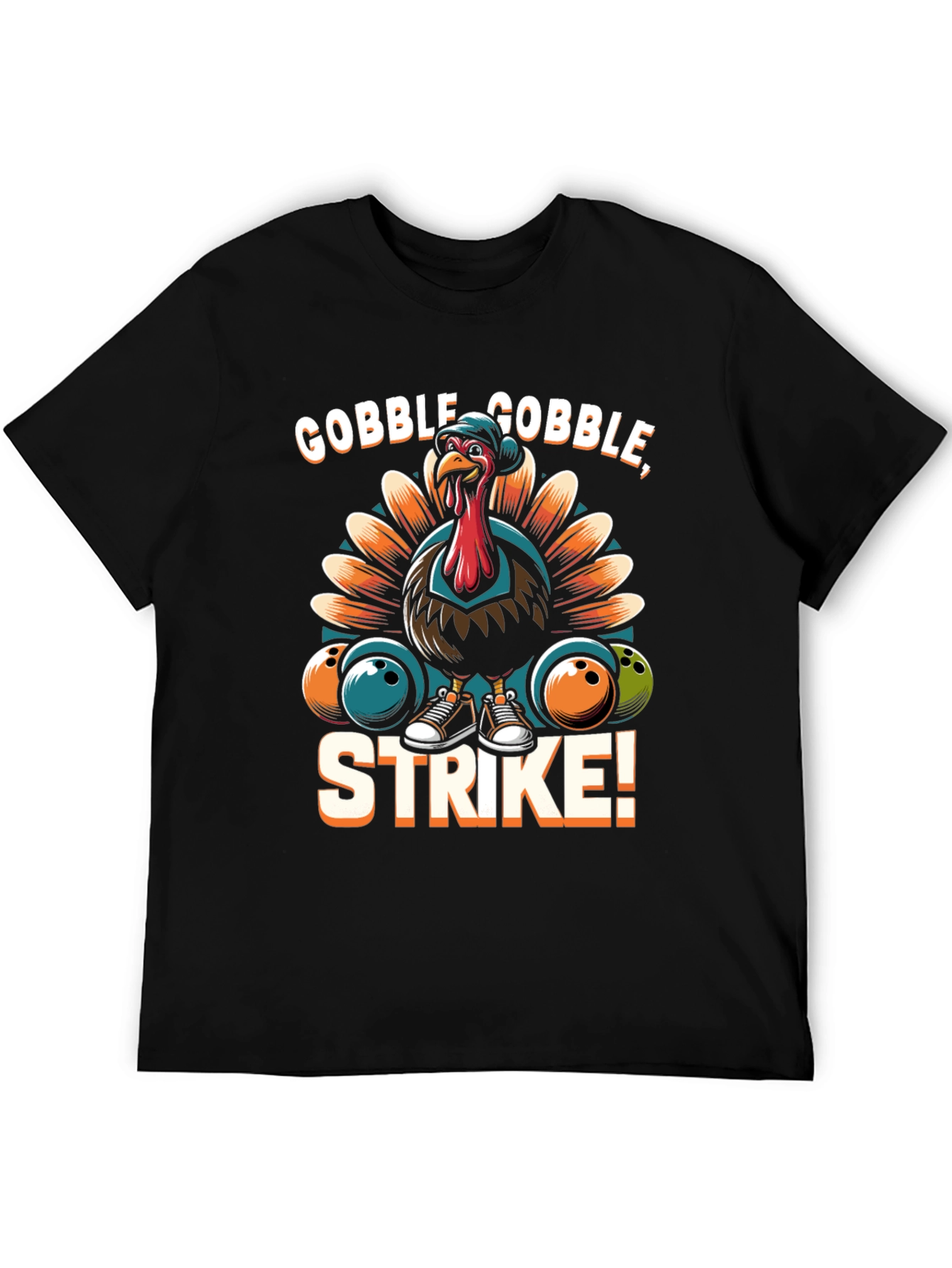 Gobble Gobble Strike Bowling Turkey T-Shirt