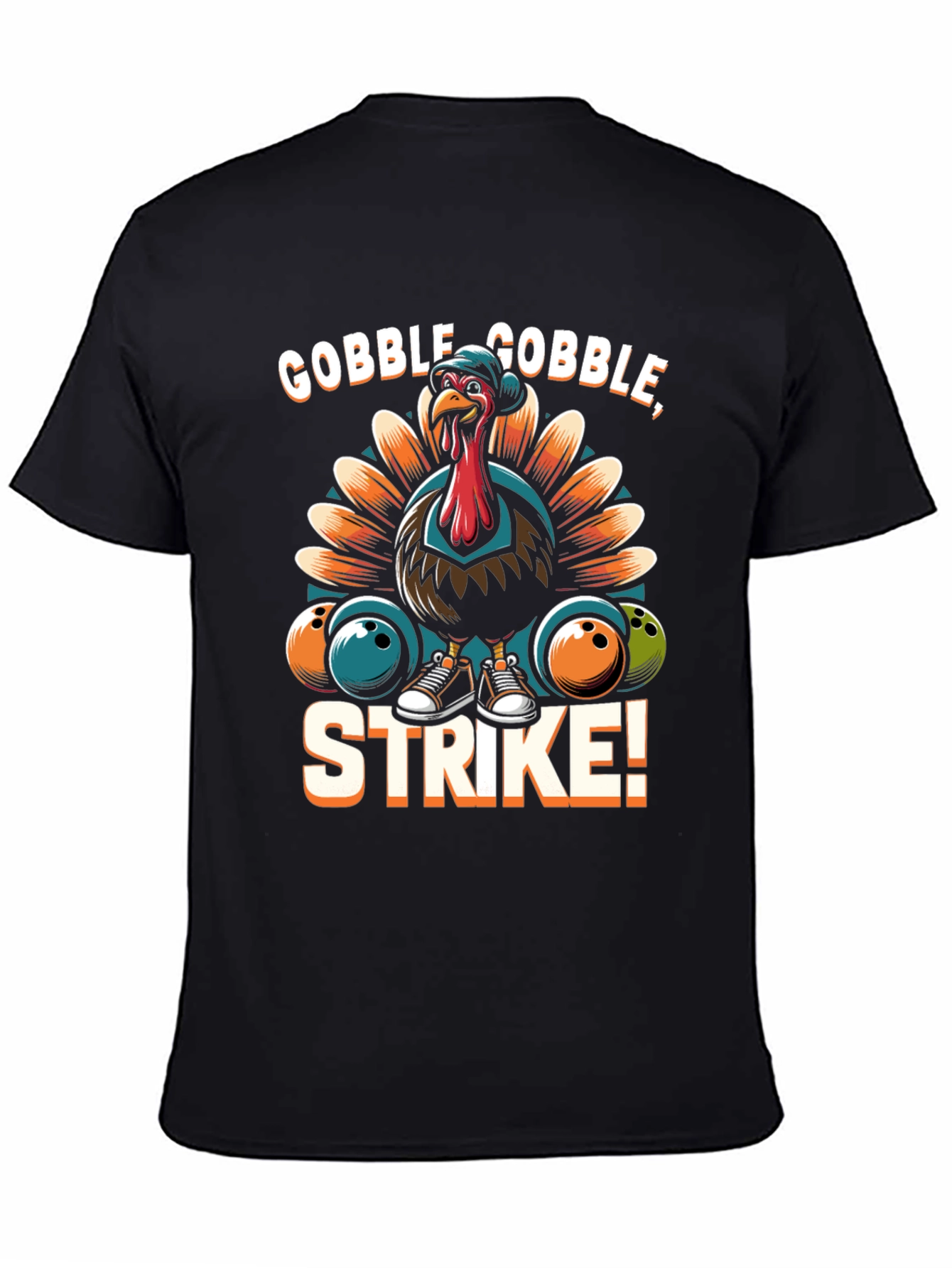 Gobble Gobble Strike Bowling Turkey T-Shirt