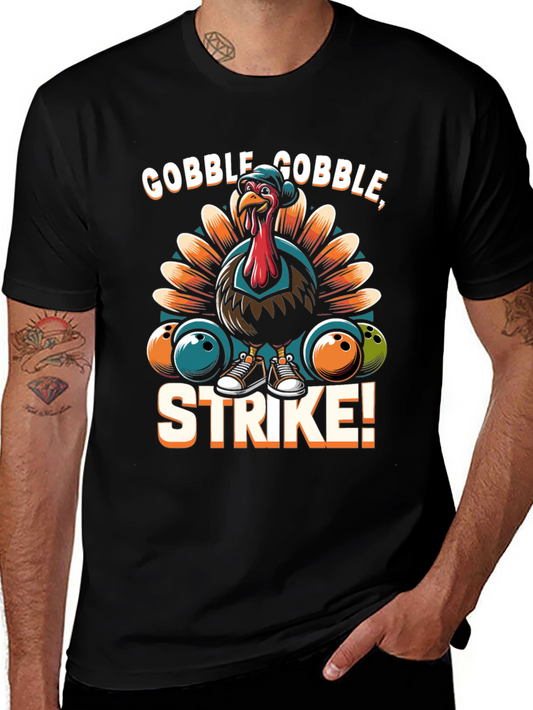 Gobble Gobble Strike Bowling Turkey T-Shirt