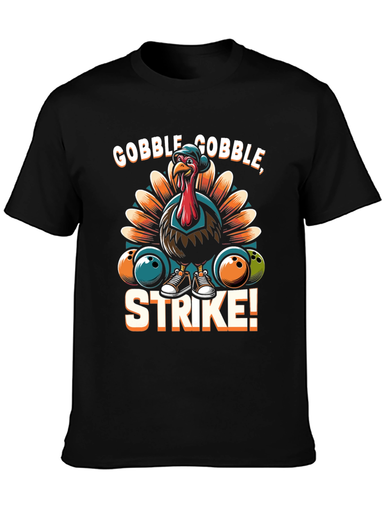 Gobble Gobble Strike Bowling Turkey T-Shirt