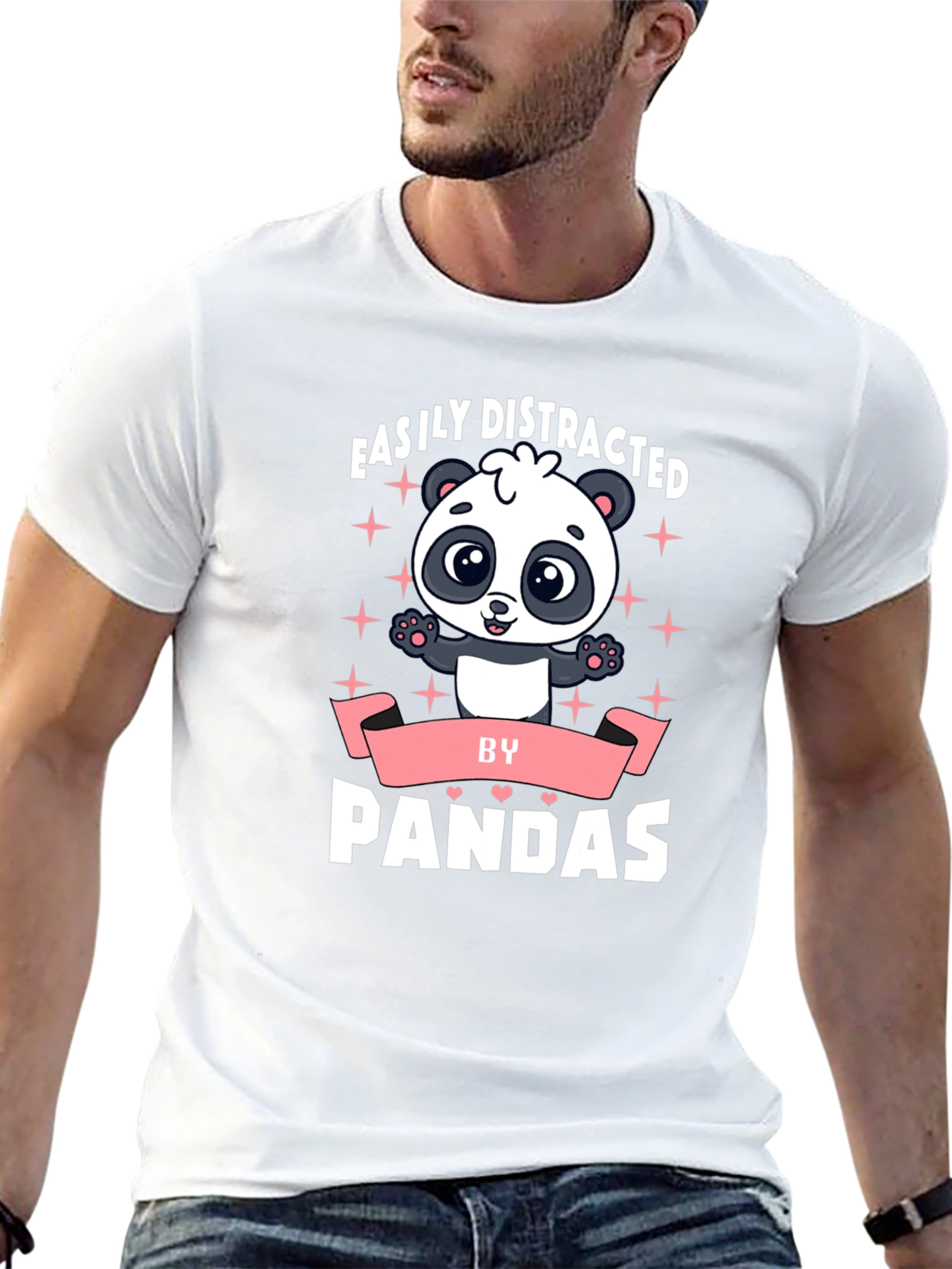 Easily Distracted by Pandas Funny T-Shirt