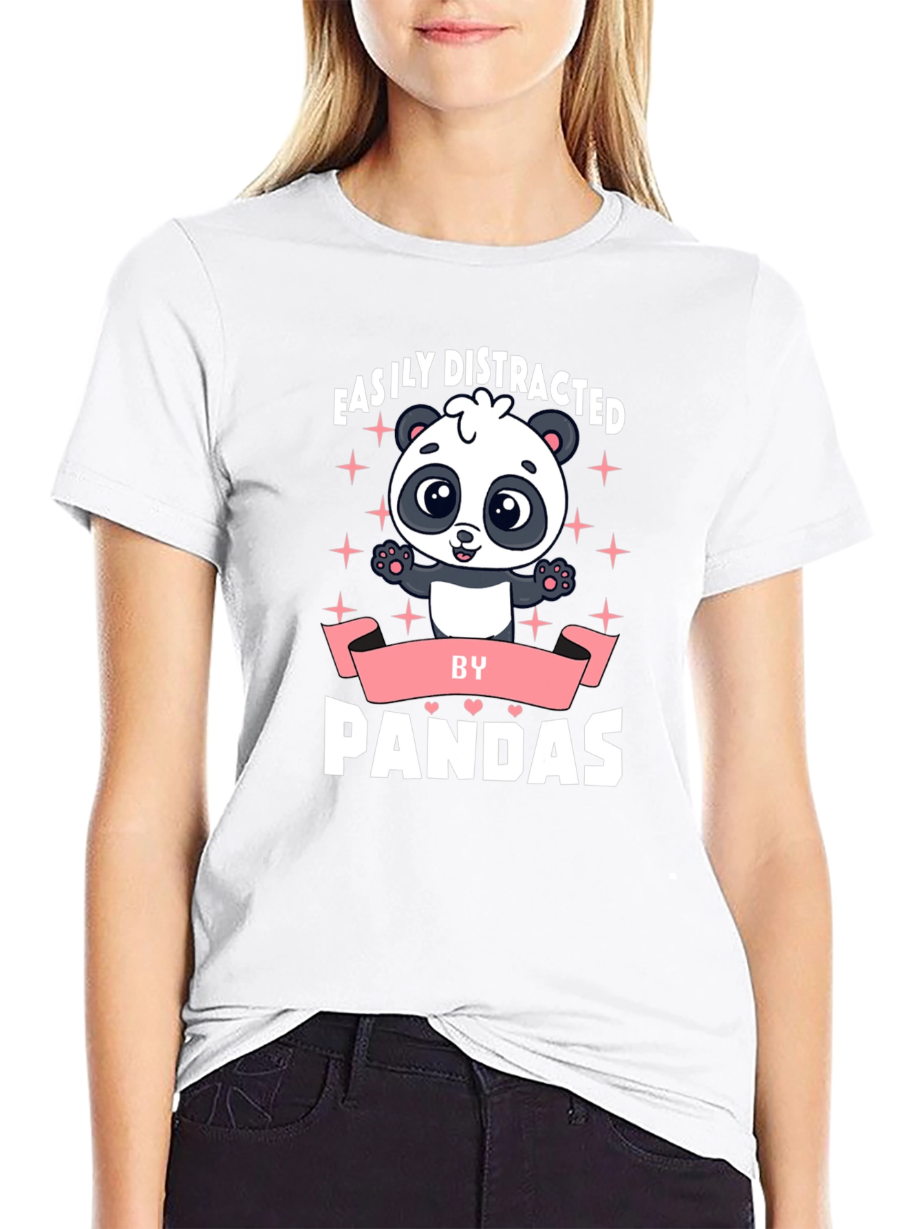 Easily Distracted by Pandas Funny T-Shirt