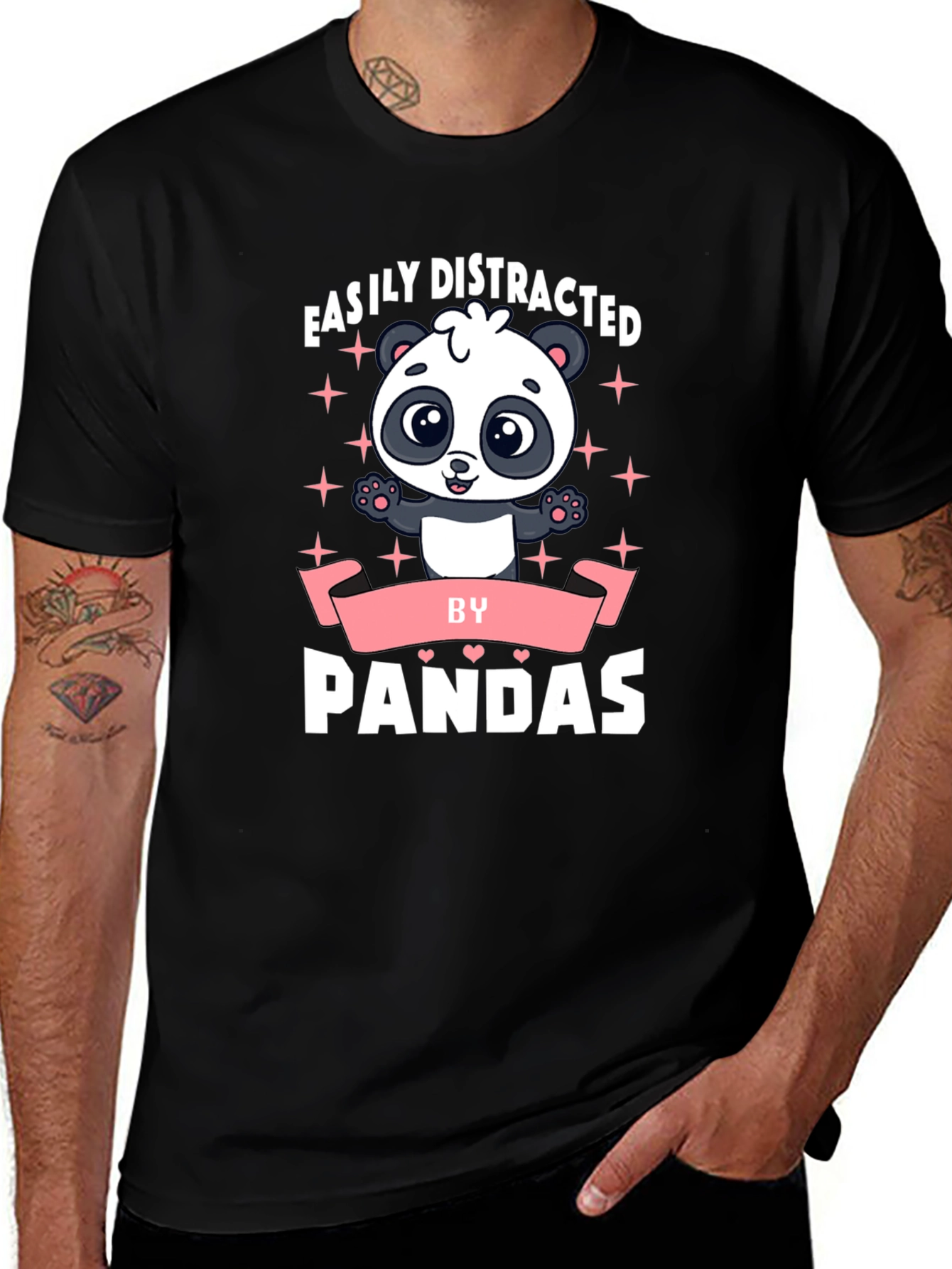 Easily Distracted by Pandas Funny T-Shirt