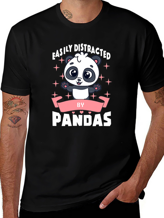 Easily Distracted by Pandas Funny T-Shirt