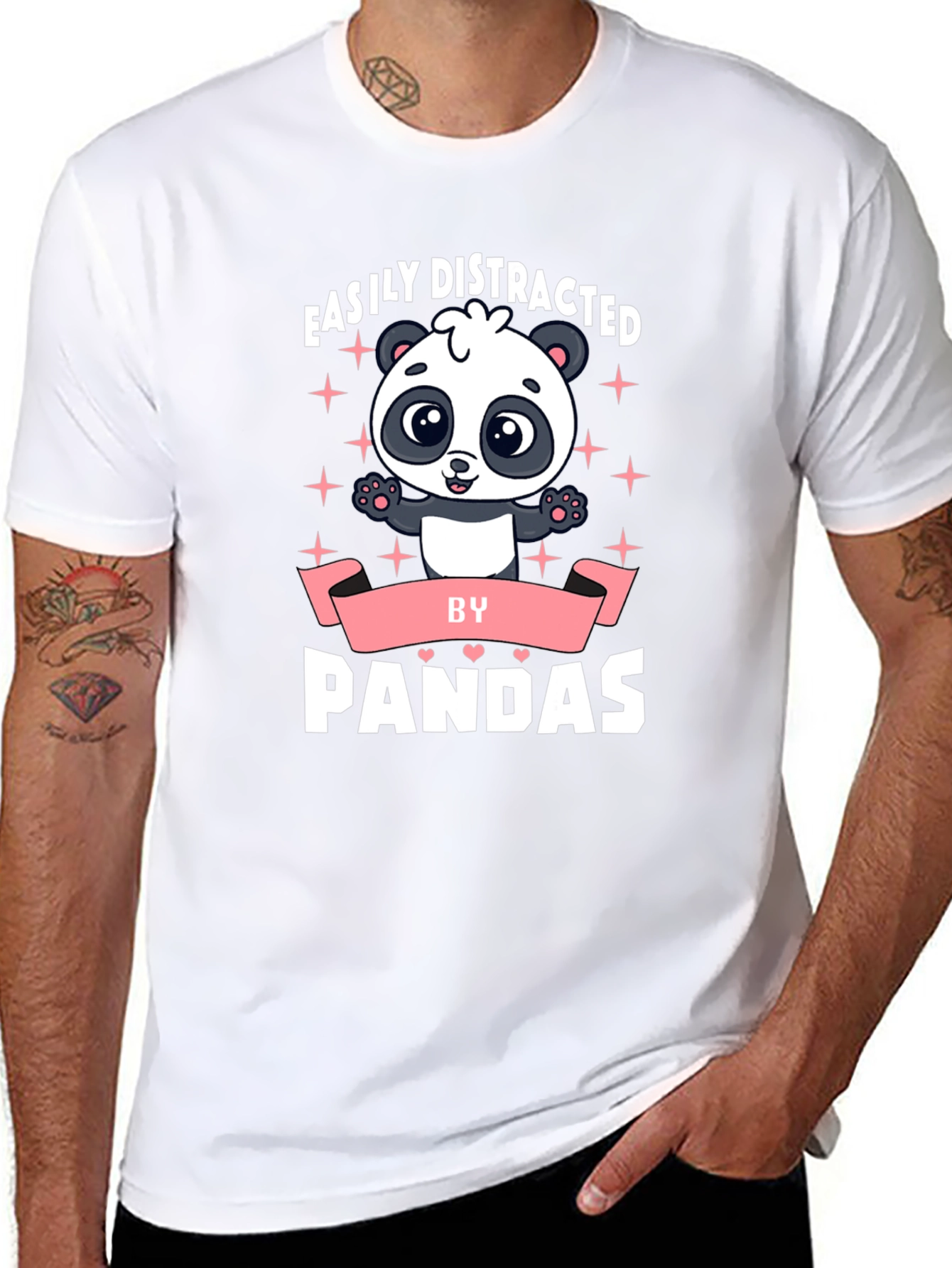 Easily Distracted by Pandas Funny T-Shirt