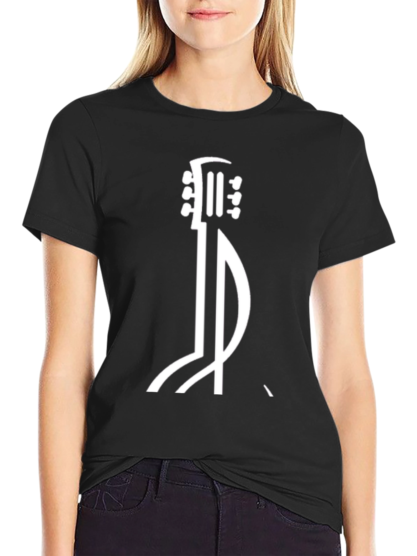 Guitar Music Note Graphic T-Shirt - Cool Musician Tee