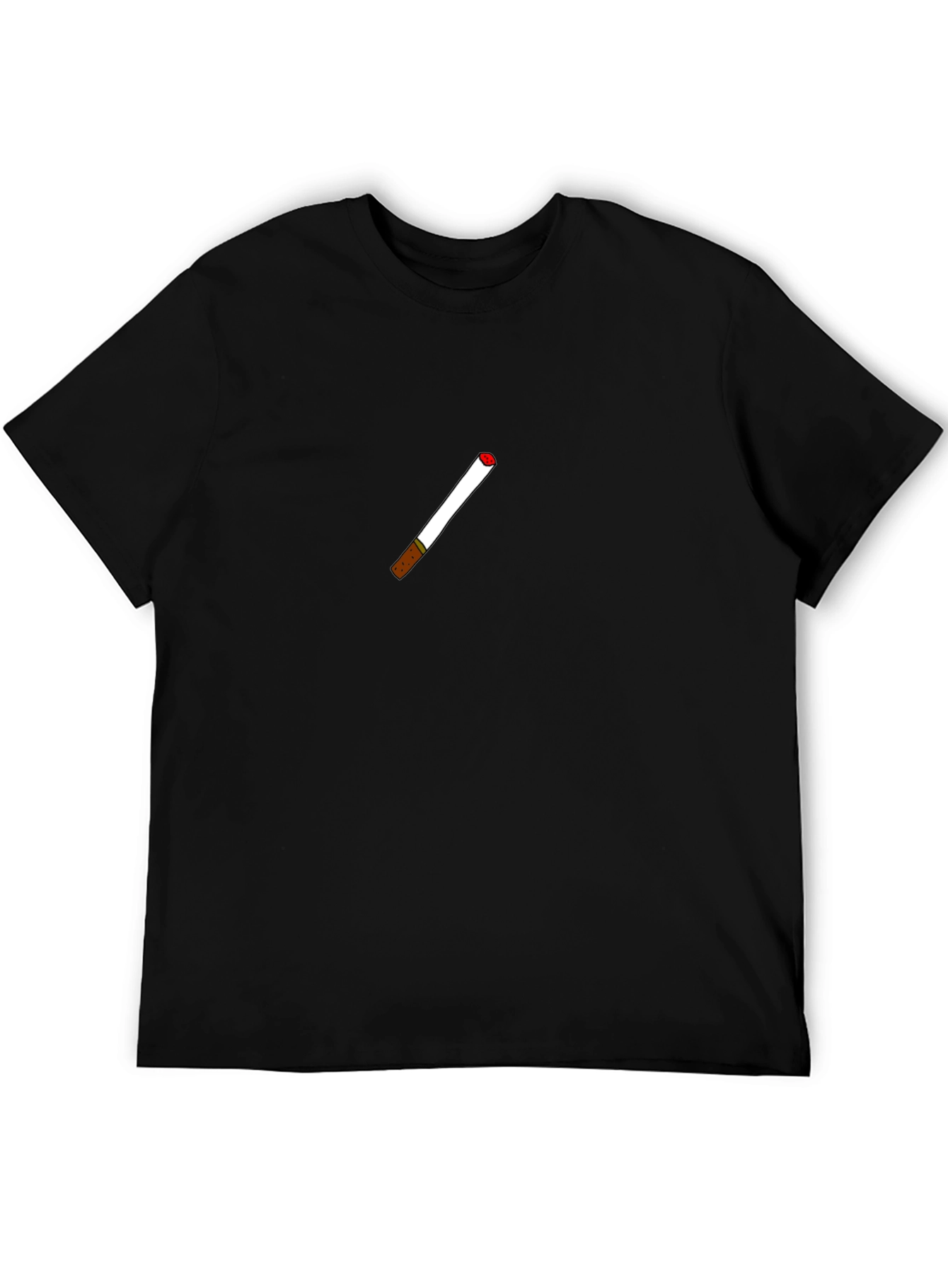 Cool Black T-Shirt with Cigarette Graphic