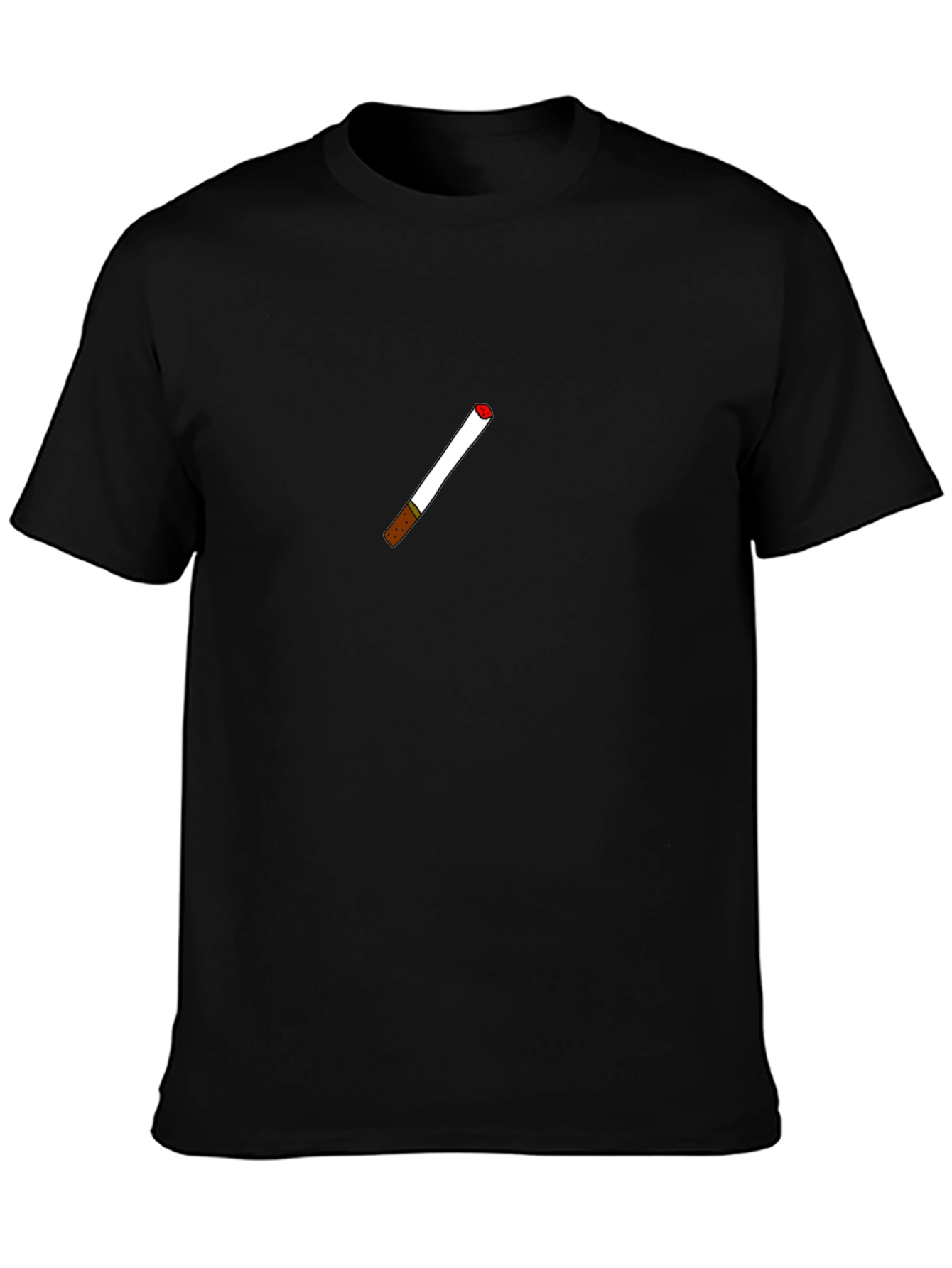 Cool Black T-Shirt with Cigarette Graphic
