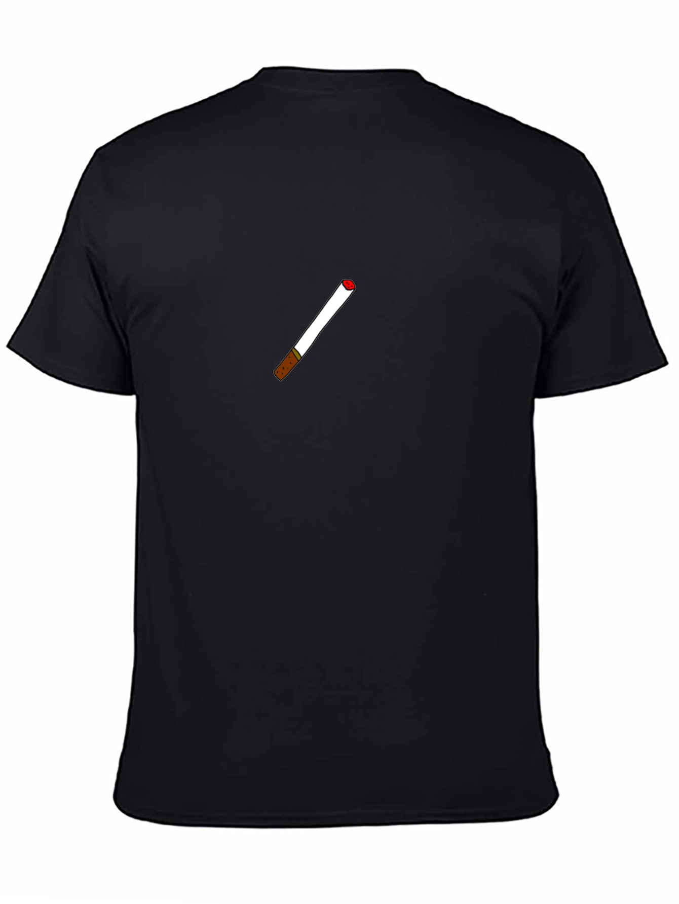 Cool Black T-Shirt with Cigarette Graphic