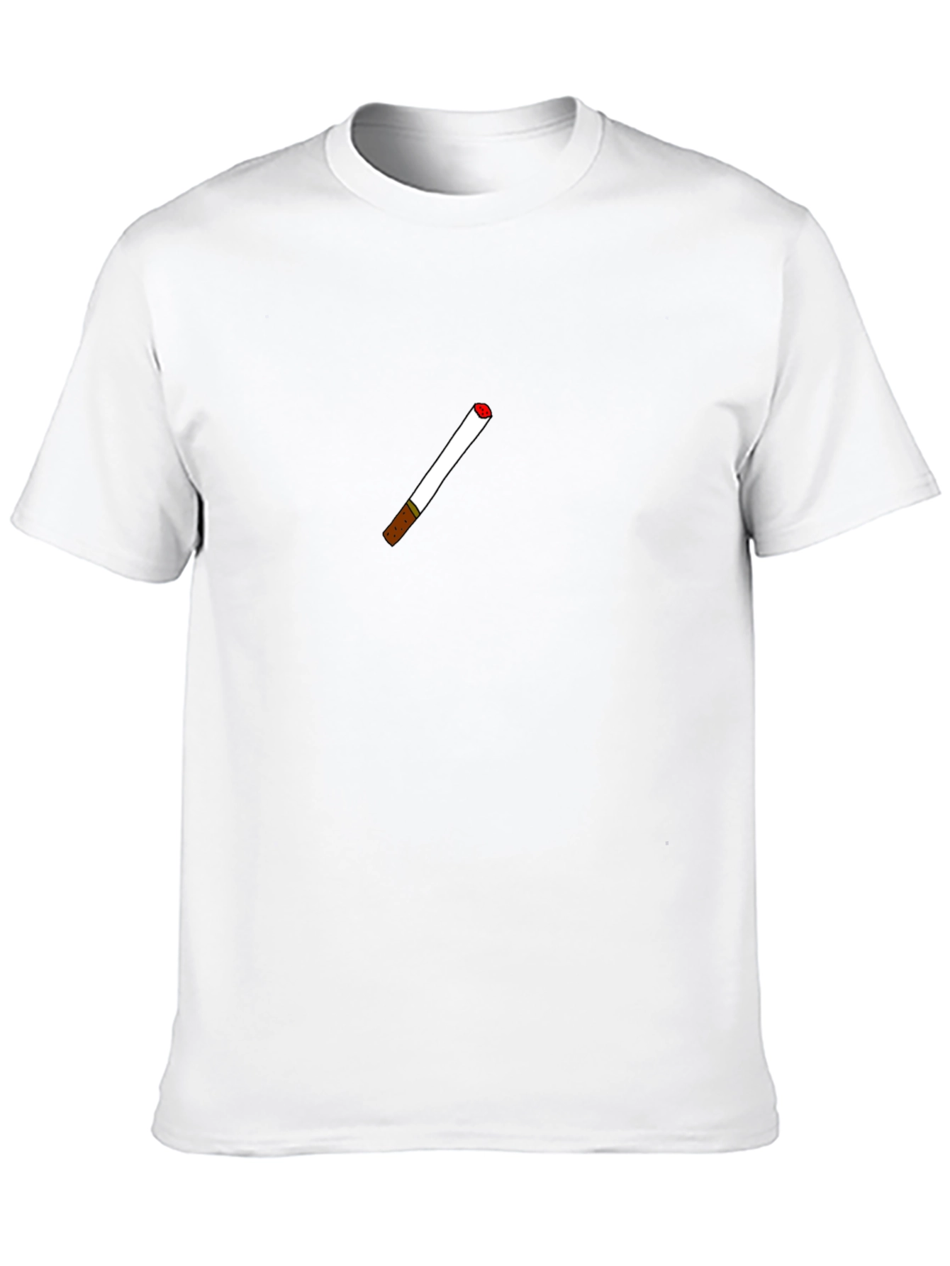 Cool Black T-Shirt with Cigarette Graphic