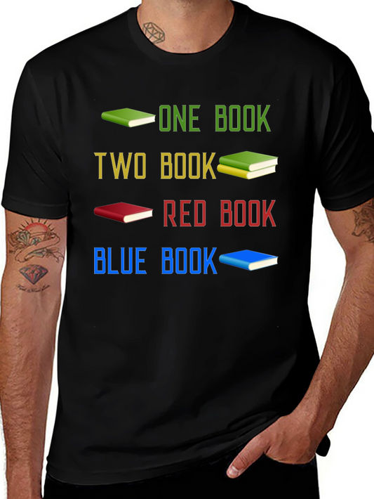 Colorful Book T-Shirt - One Two Red Blue Book Tee