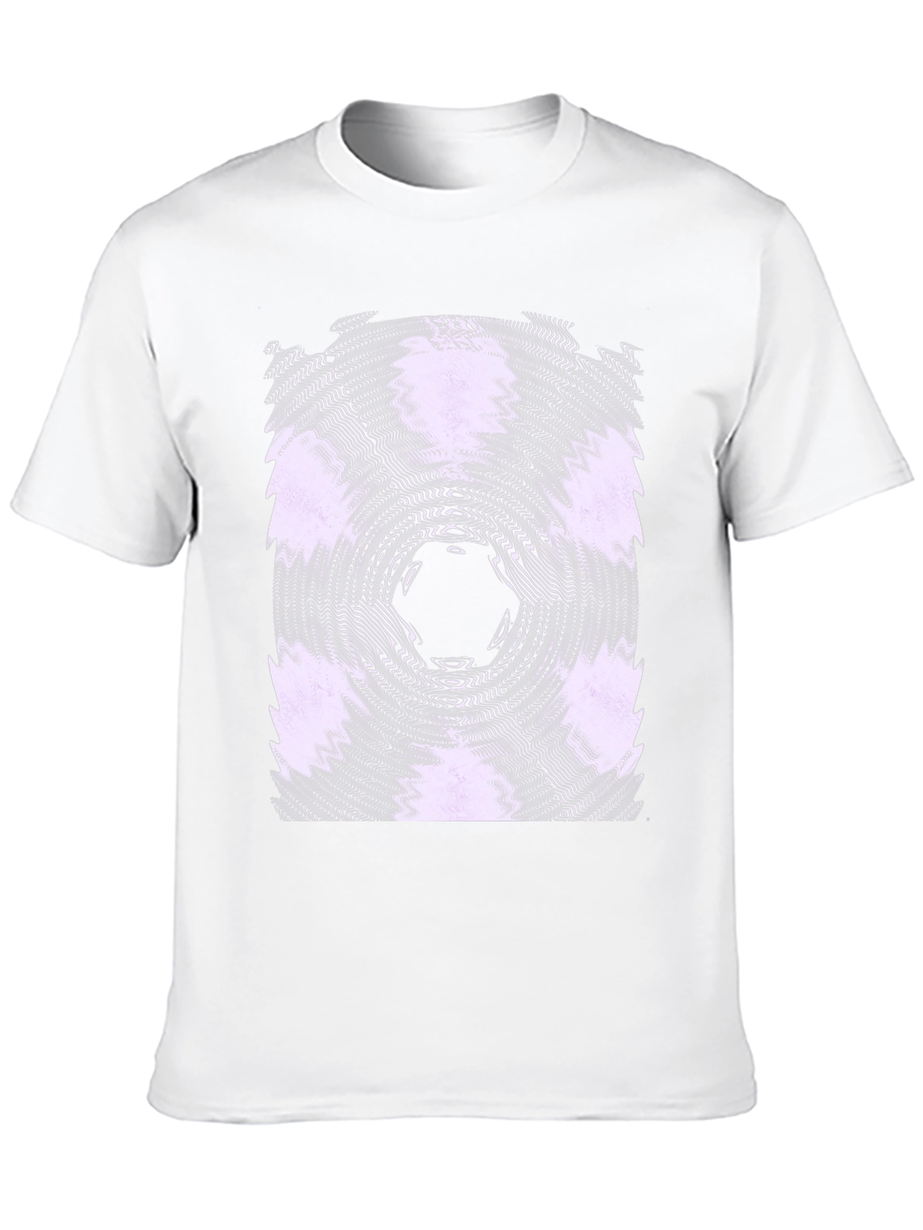 Abstract Vortex Graphic Tee - Black Cotton Blend