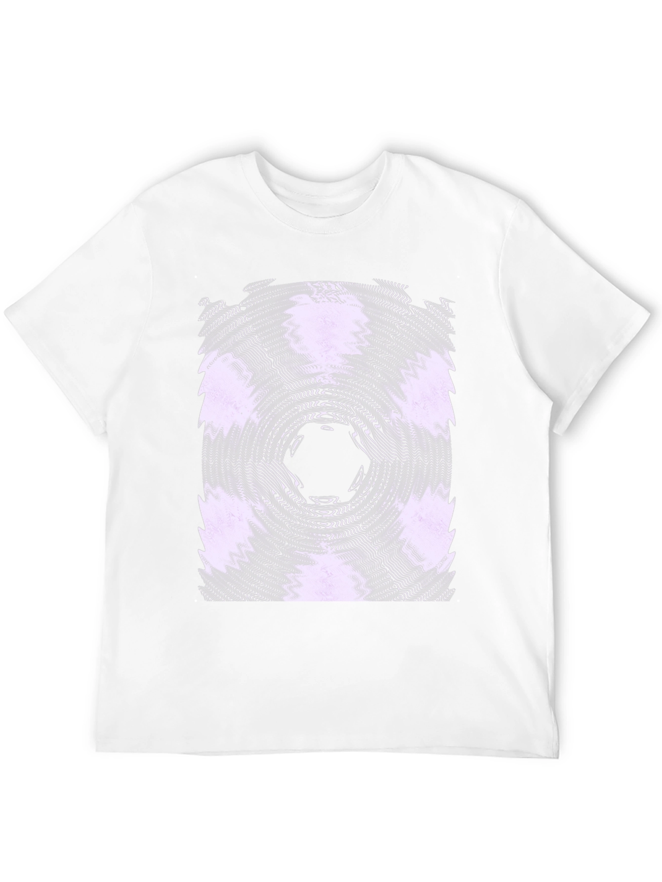 Abstract Vortex Graphic Tee - Black Cotton Blend