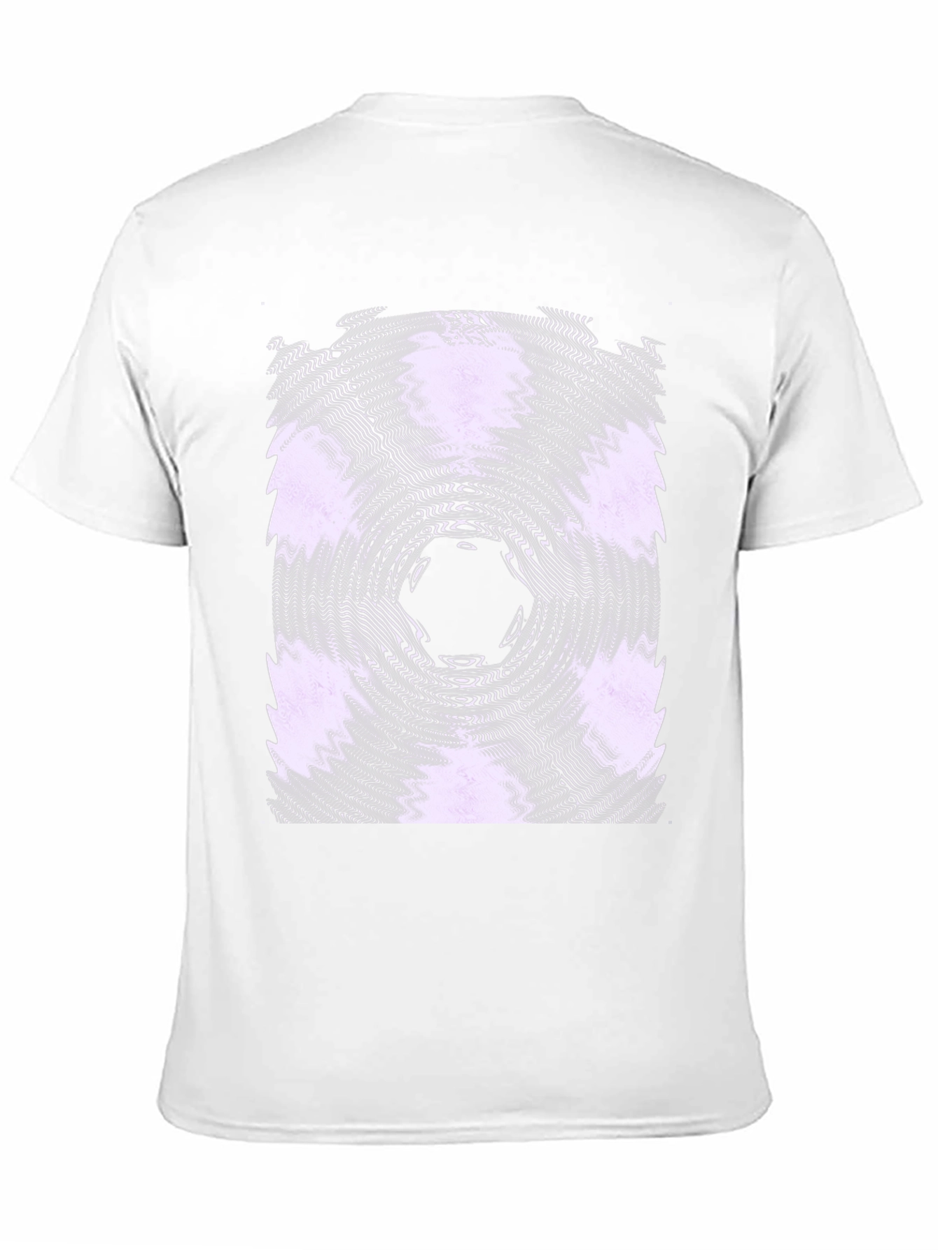Abstract Vortex Graphic Tee - Black Cotton Blend