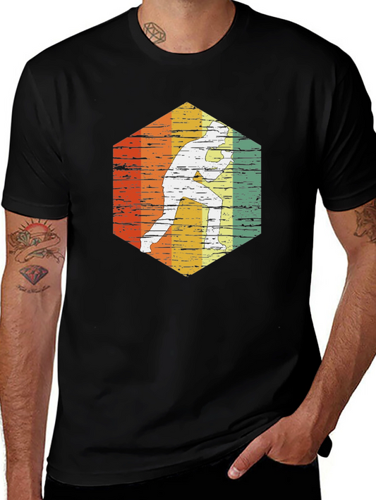 Vintage Retro Hexagon Table Tennis T-Shirt