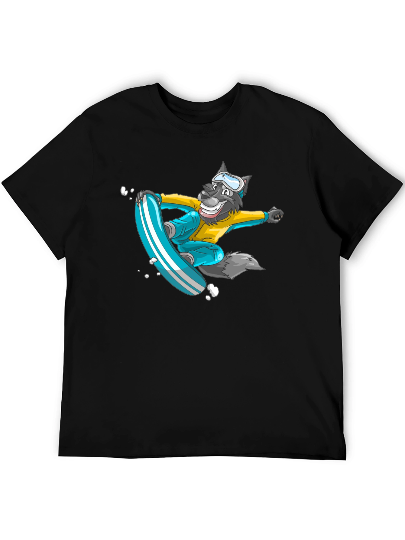 Wolf Snowboarder Graphic Tee - Cool & Unique Design