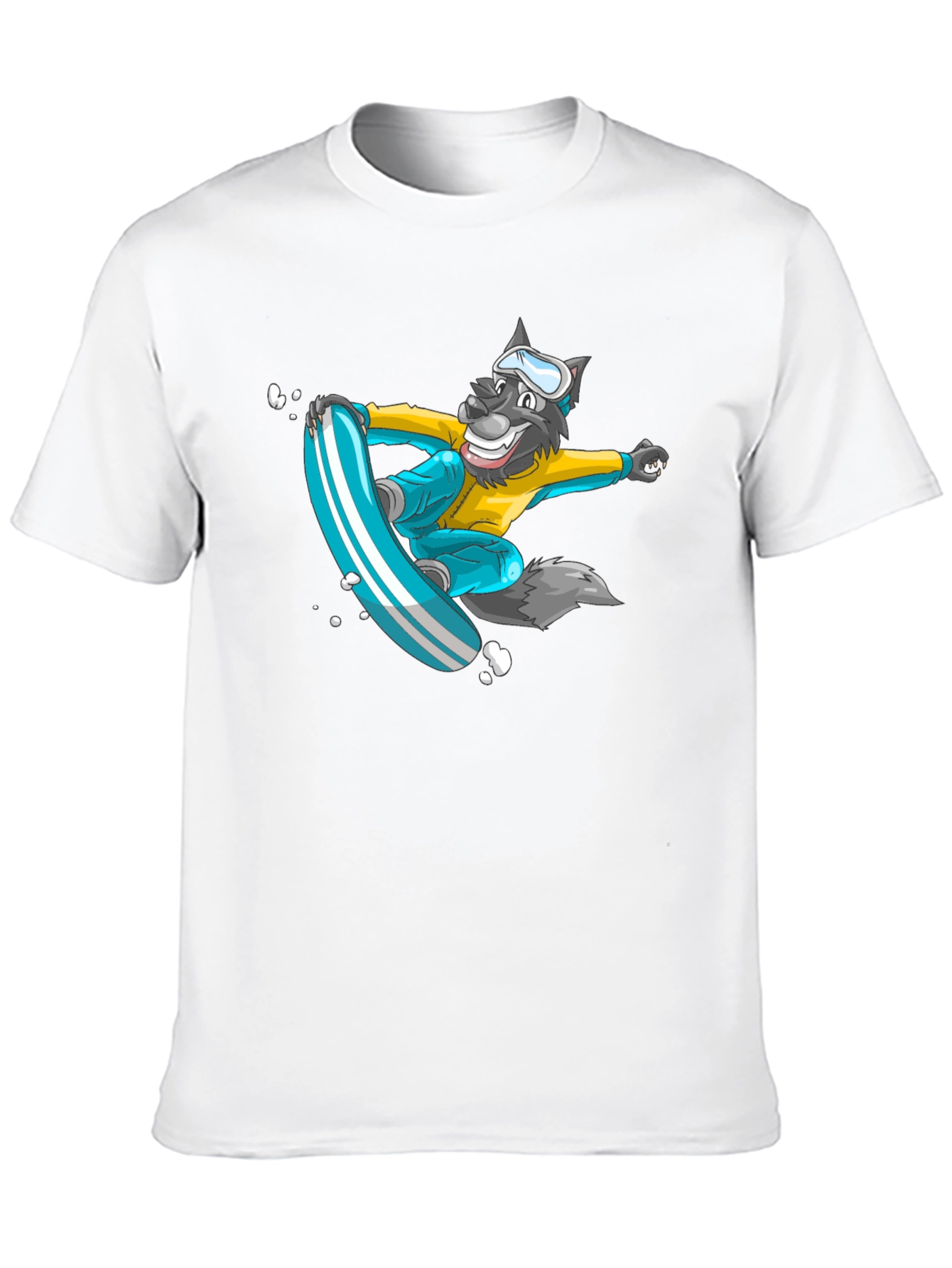 Wolf Snowboarder Graphic Tee - Cool & Unique Design