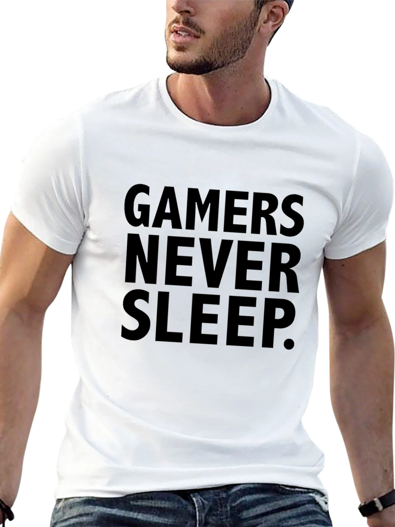 Gamers Never Sleep Black T-Shirt