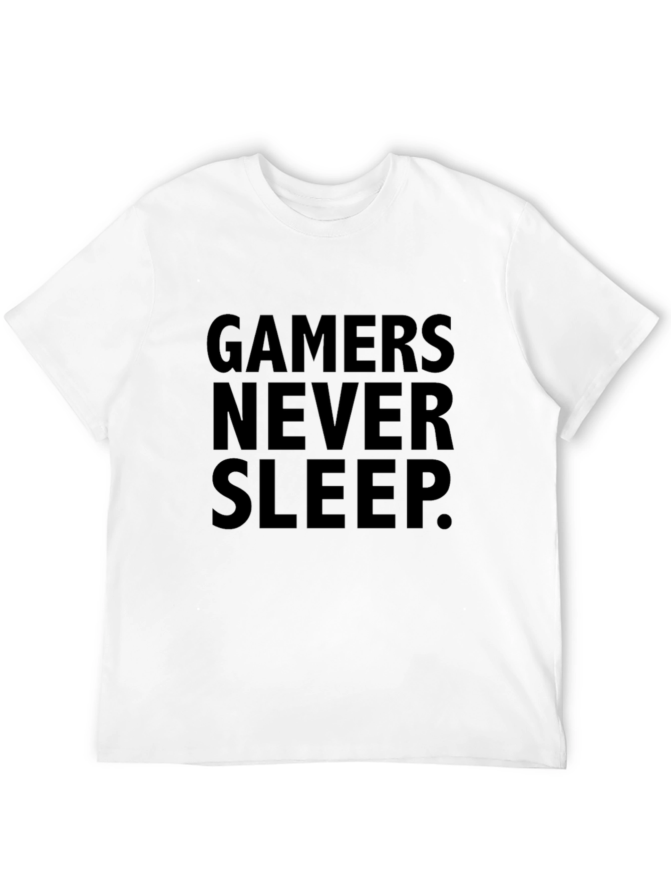 Gamers Never Sleep Black T-Shirt