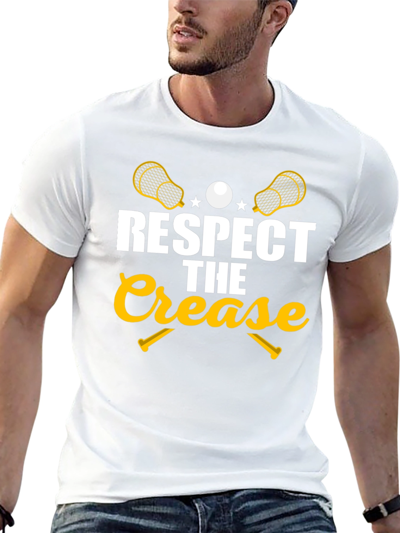 Respect The Crease Lacrosse Graphic T-Shirt