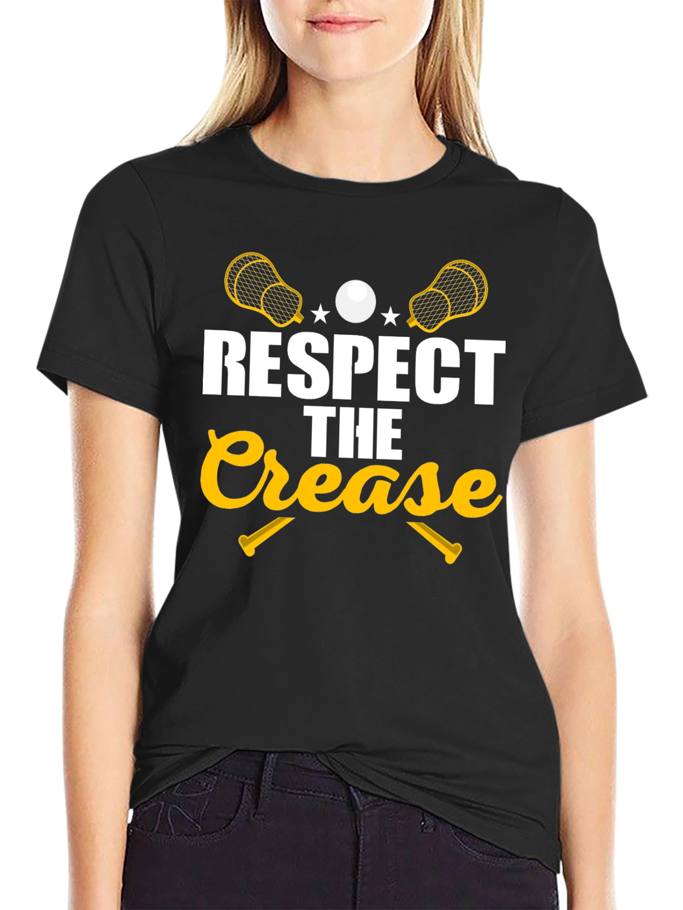 Respect The Crease Lacrosse Graphic T-Shirt