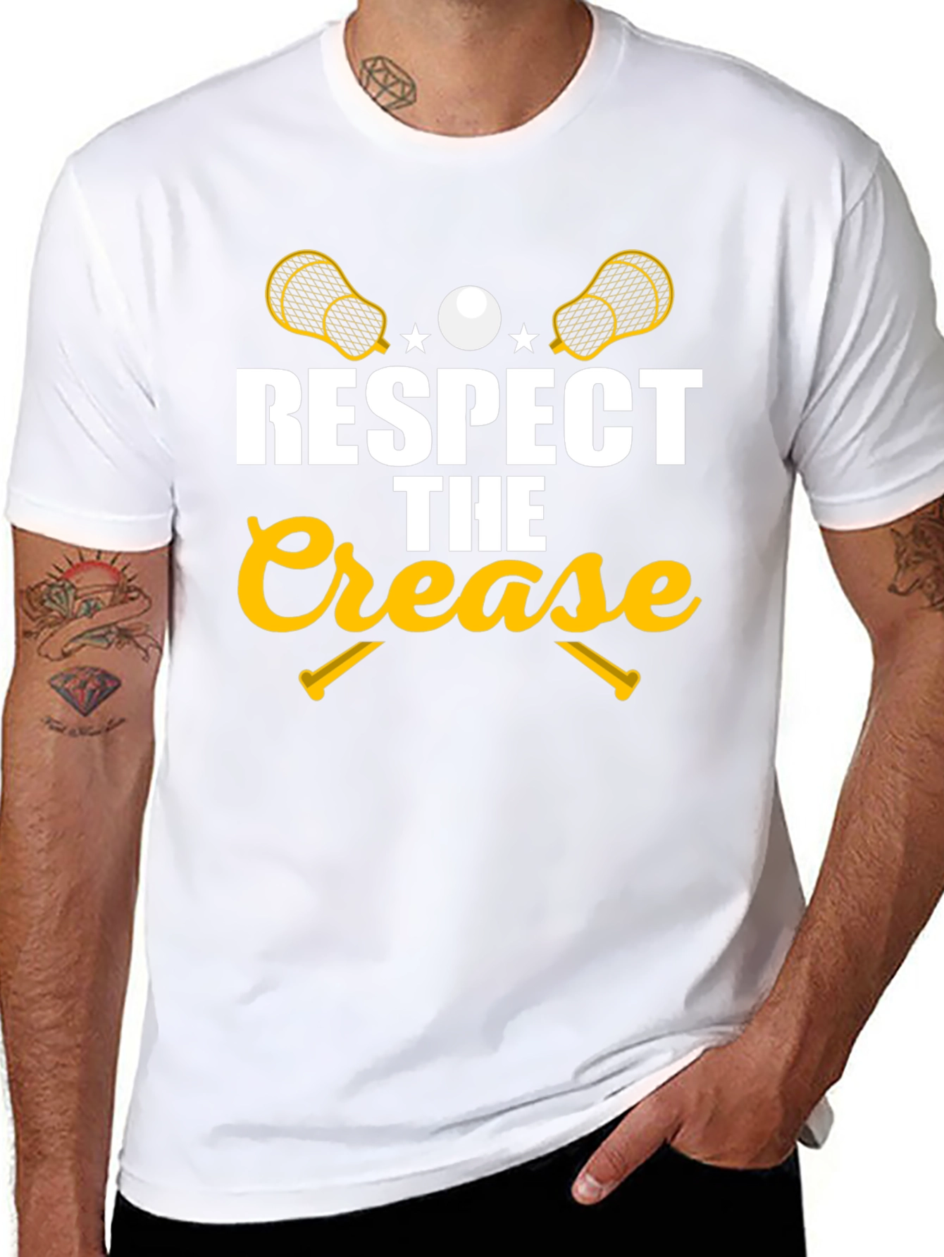 Respect The Crease Lacrosse Graphic T-Shirt