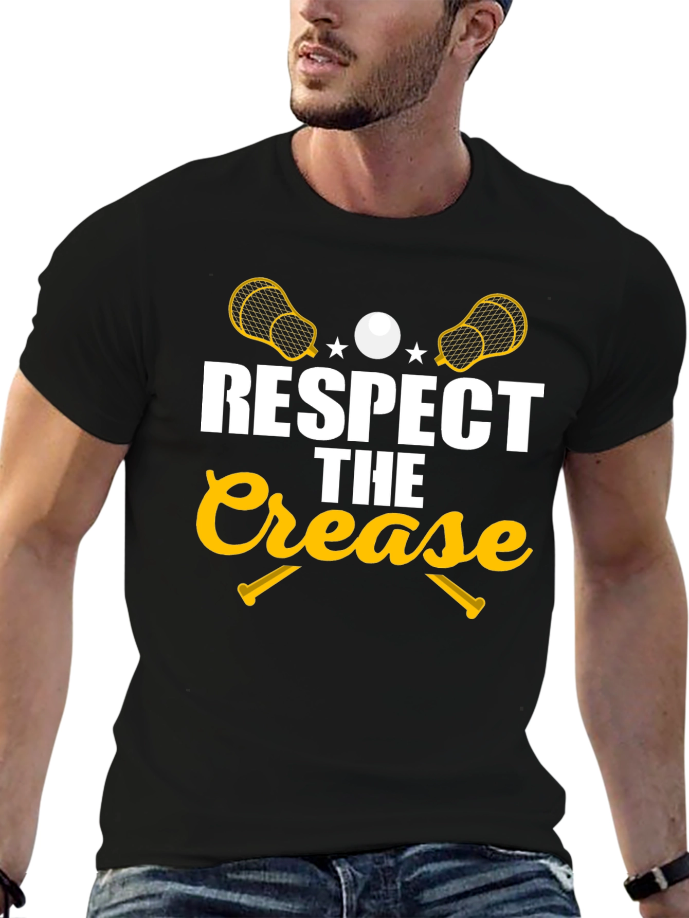 Respect The Crease Lacrosse Graphic T-Shirt