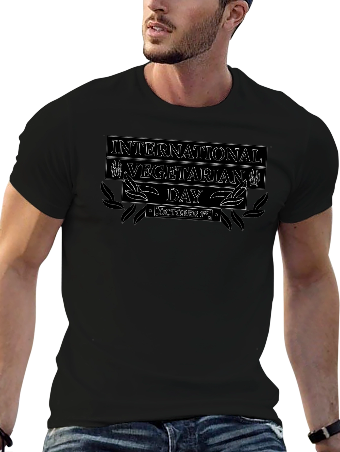 International Vegetarian Day Black T-Shirt
