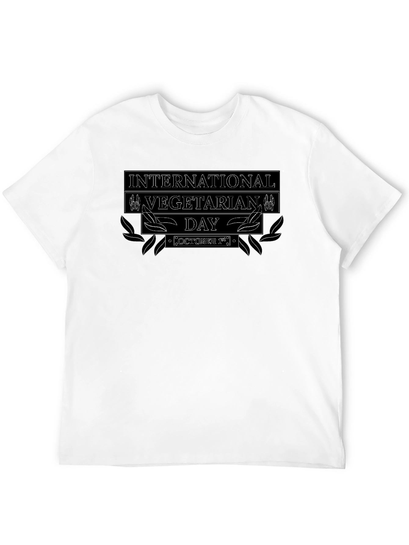 International Vegetarian Day Black T-Shirt