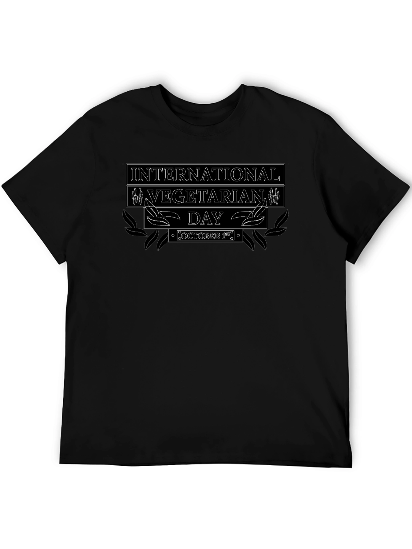 International Vegetarian Day Black T-Shirt